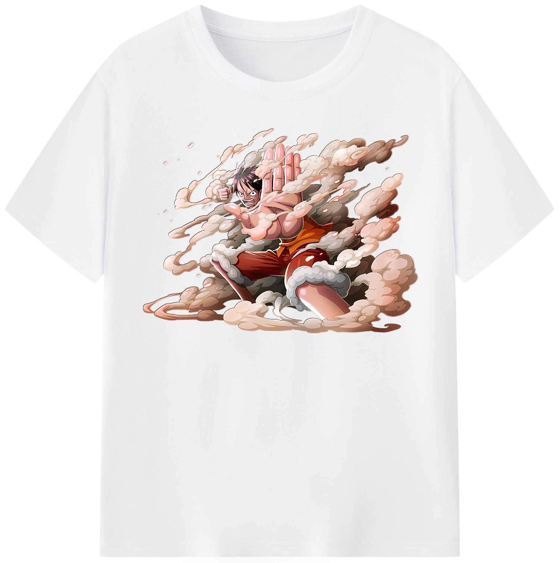 ワンピース モンキー・D・ルフィ ONE PIECE Monkey D. Luffy 綿100％半袖Tシャツ（フロントプリント）