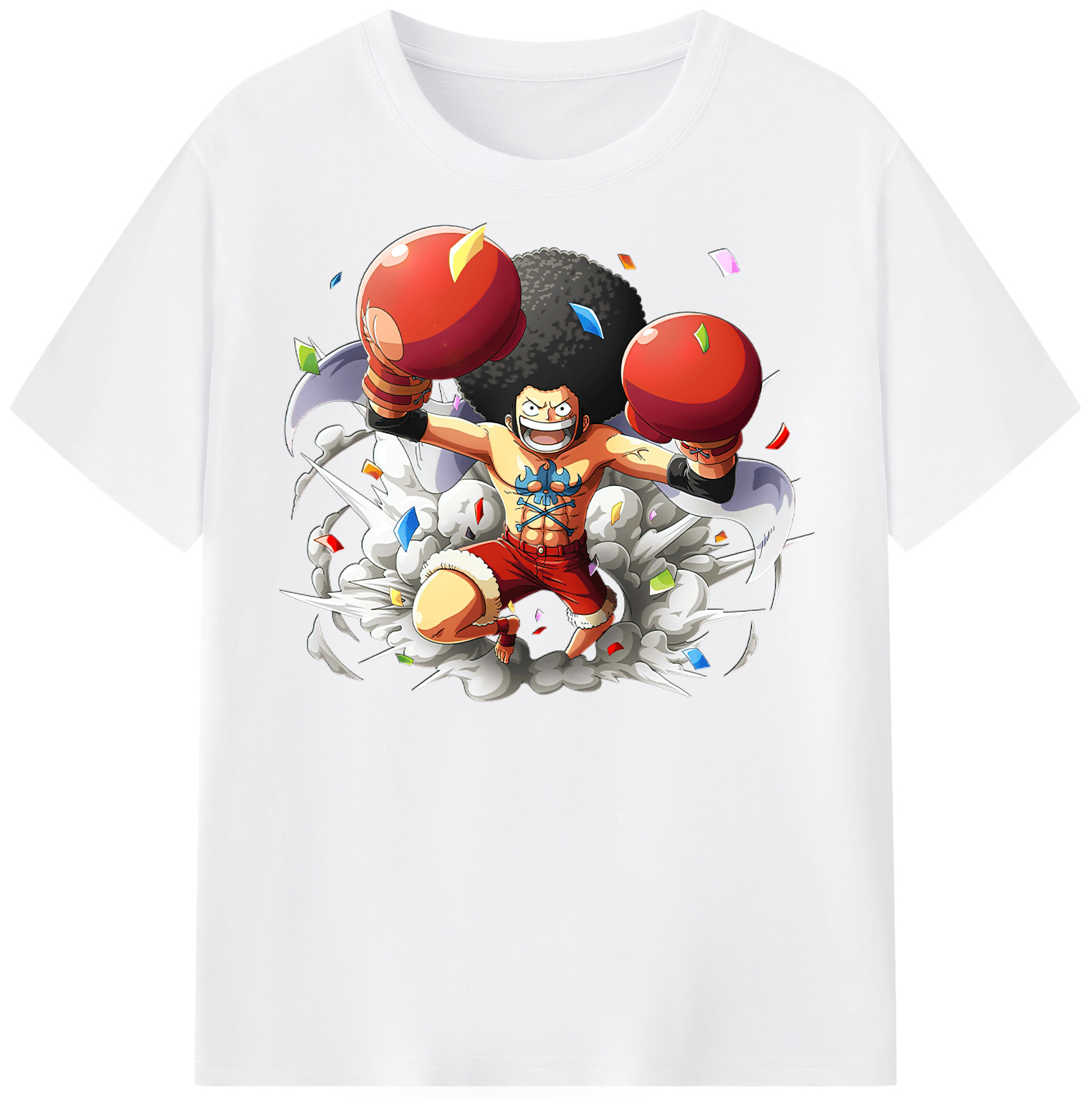 ワンピース モンキー・D・ルフィ ONE PIECE Monkey D. Luffy 綿100％半袖Tシャツ（フロントプリント）
