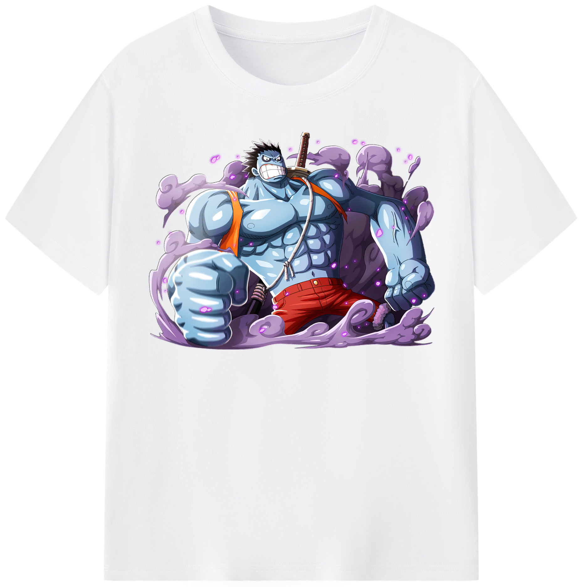 ワンピース モンキー・D・ルフィ ONE PIECE Monkey D. Luffy 綿100％半袖Tシャツ（フロントプリント）