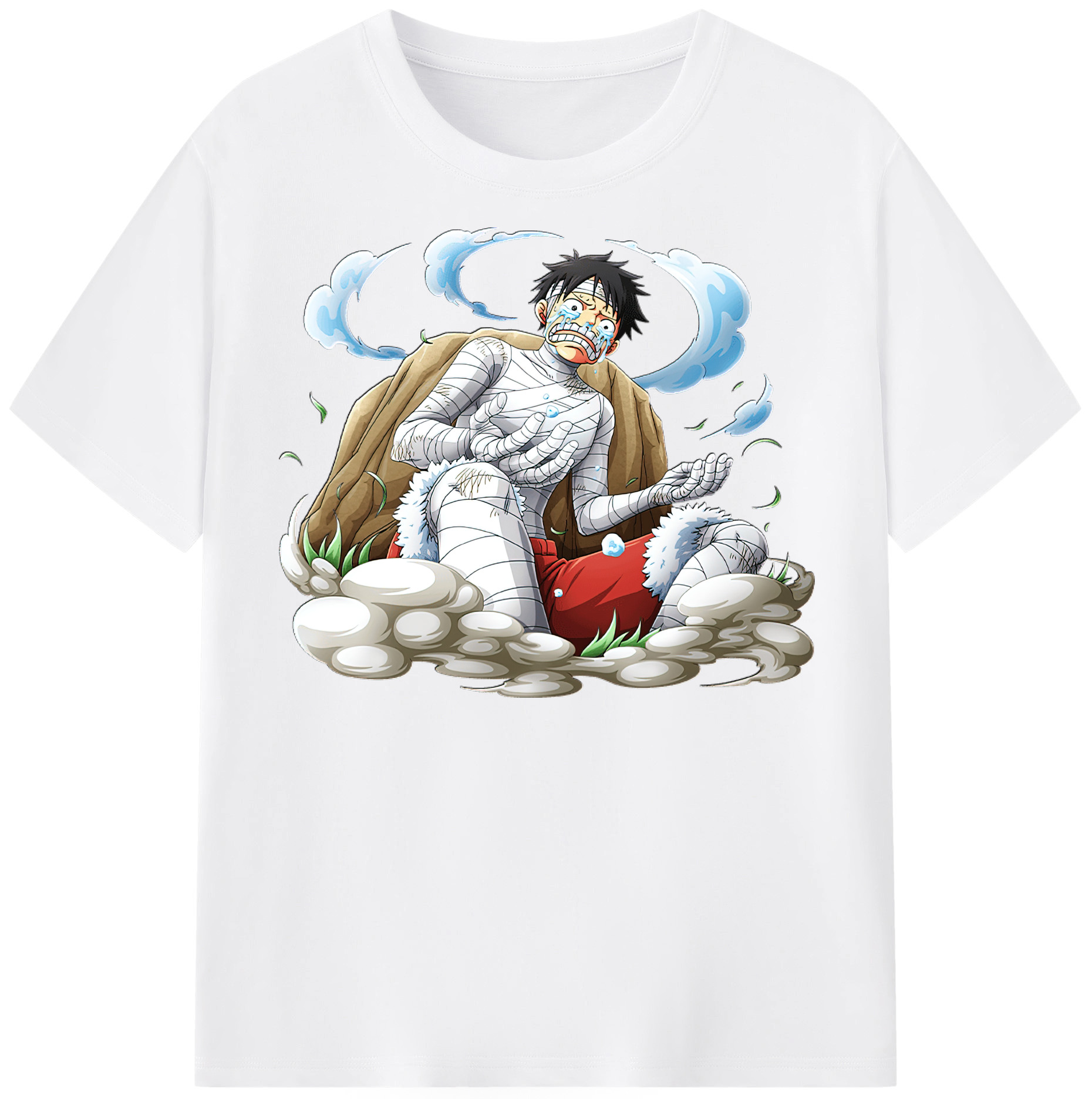 ワンピース モンキー・D・ルフィ ONE PIECE Monkey D. Luffy 綿100％半袖Tシャツ（フロントプリント）