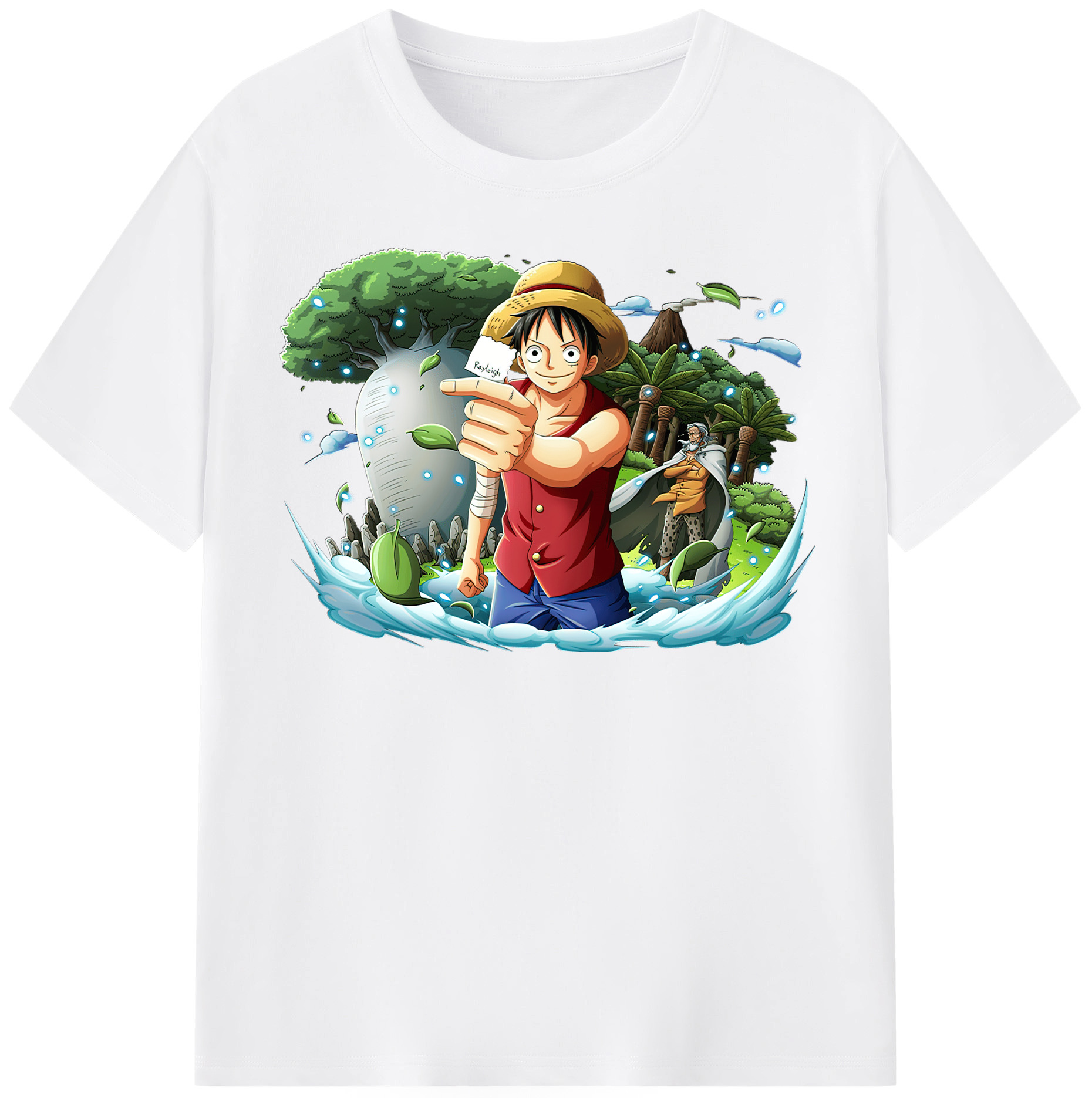 ワンピース モンキー・D・ルフィ ONE PIECE Monkey D. Luffy 綿100％半袖Tシャツ（フロントプリント）