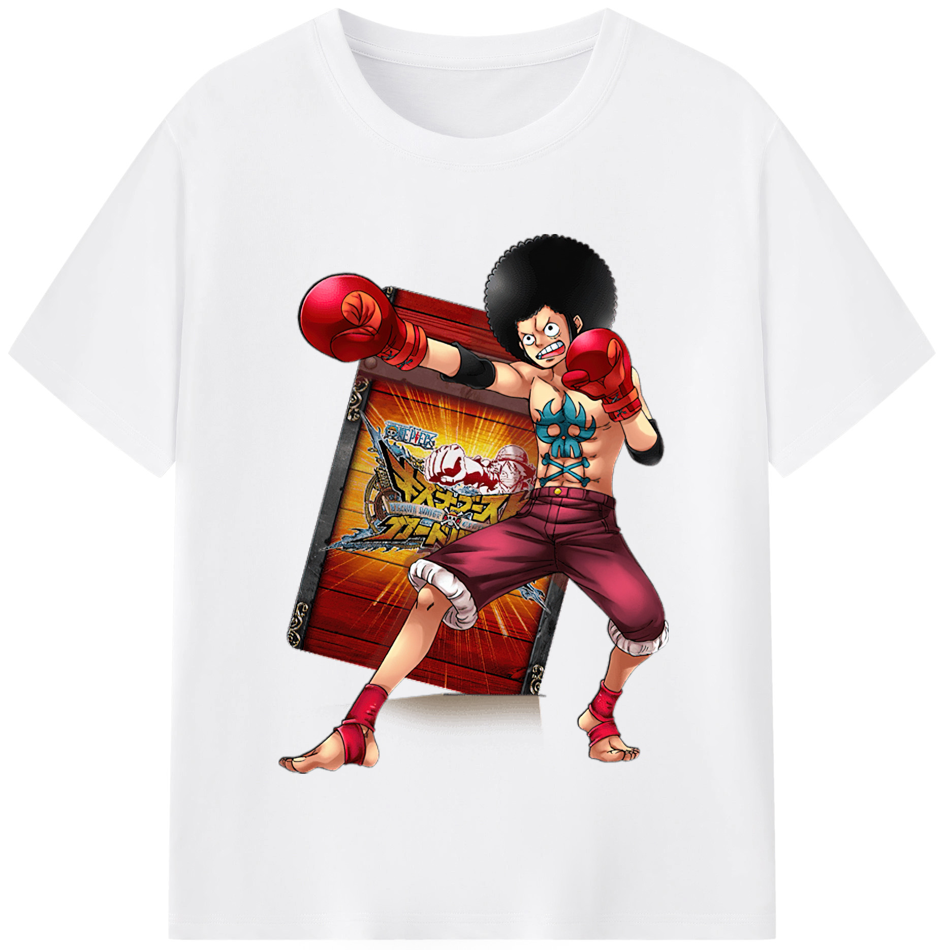 （画像用） ワンピース モンキー・D・ルフィ ONE PIECE Monkey D. Luffy 綿100％半袖Tシャツ（フロントプリント）