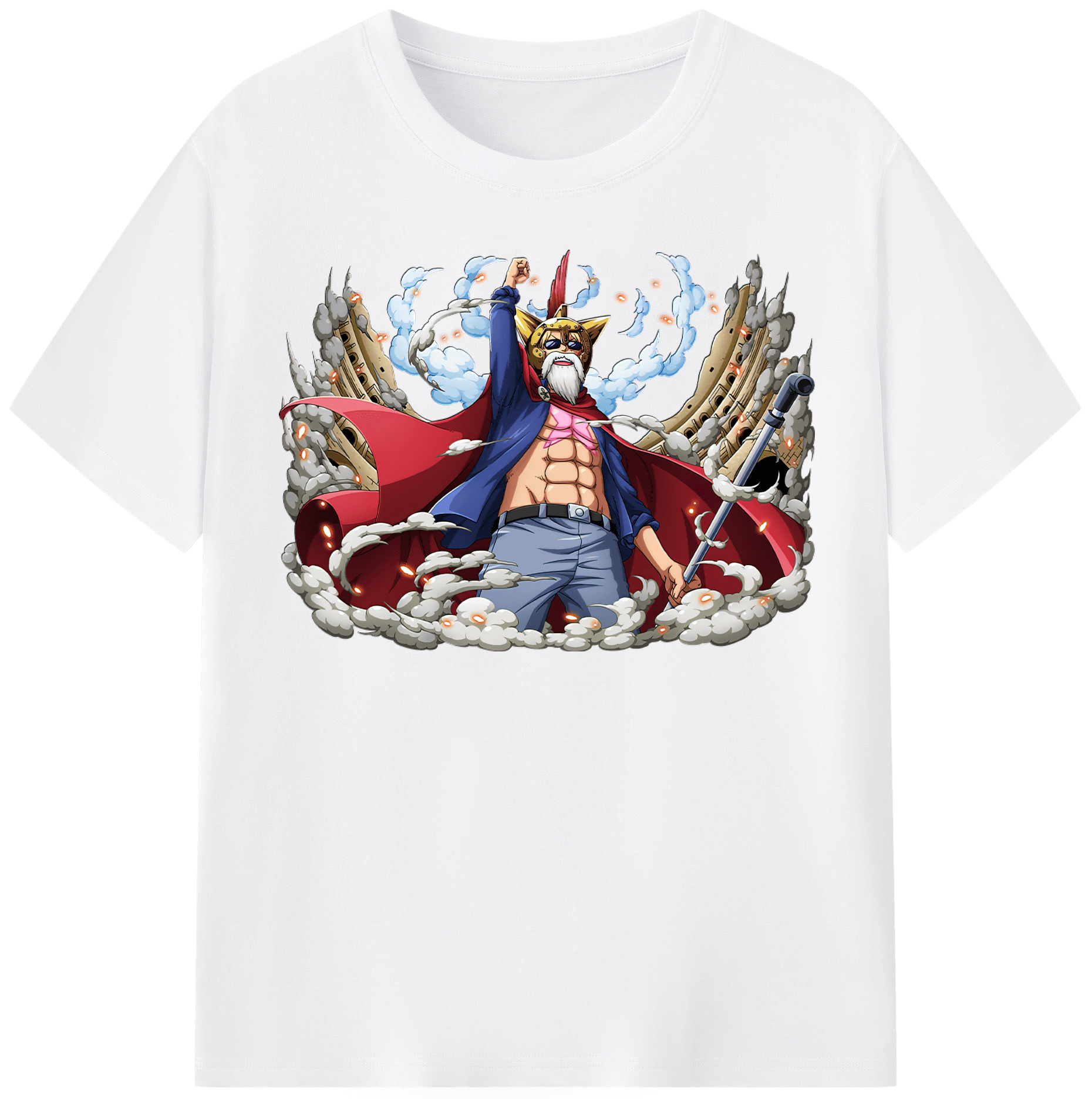 ワンピース モンキー・D・ルフィ ONE PIECE Monkey D. Luffy 綿100％半袖Tシャツ（フロントプリント）