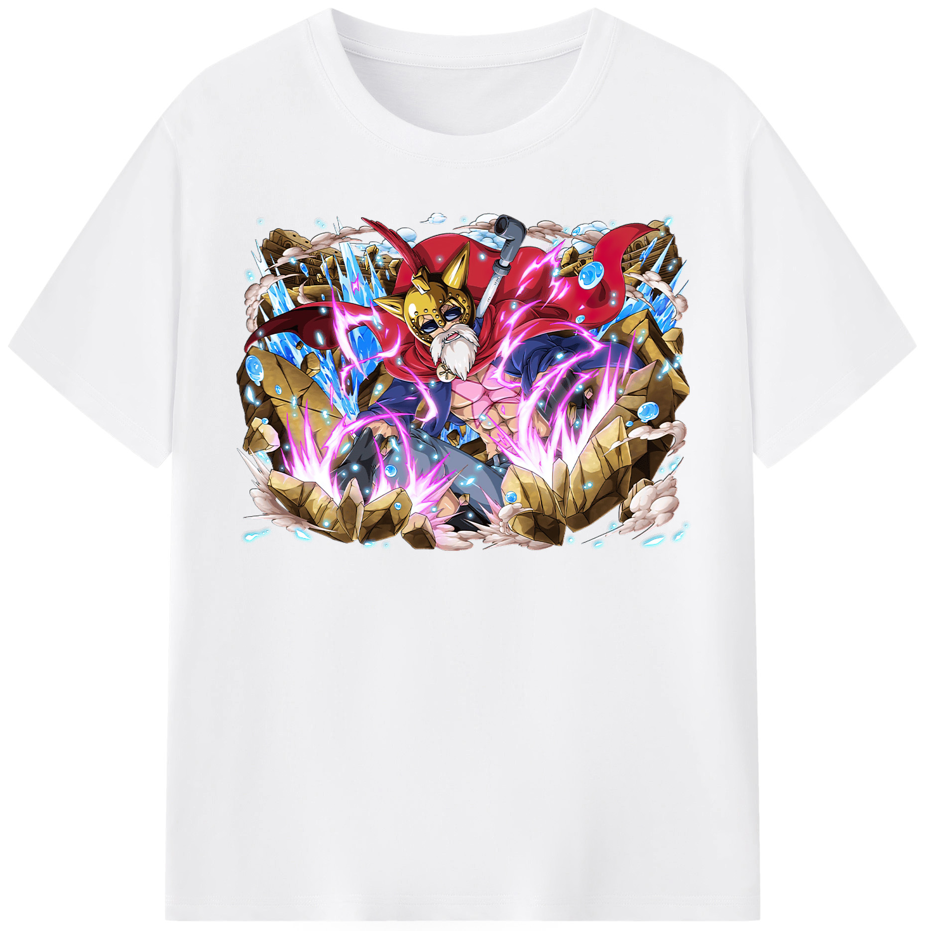 ワンピース モンキー・D・ルフィ ONE PIECE Monkey D. Luffy 綿100％半袖Tシャツ（フロントプリント）