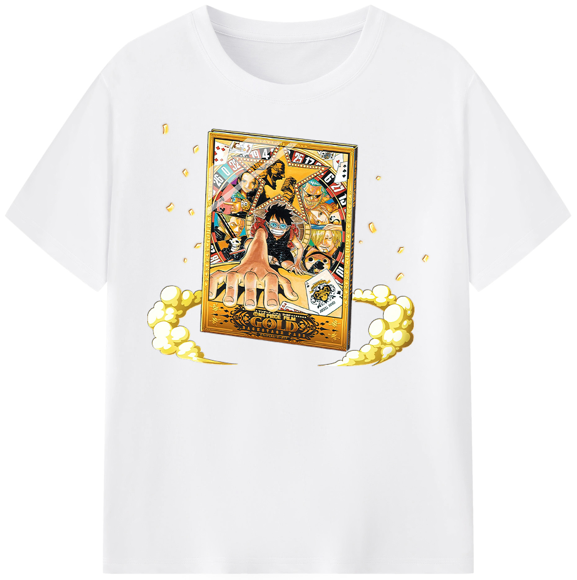 ワンピース モンキー・D・ルフィ ONE PIECE Monkey D. Luffy 綿100％半袖Tシャツ（フロントプリント）