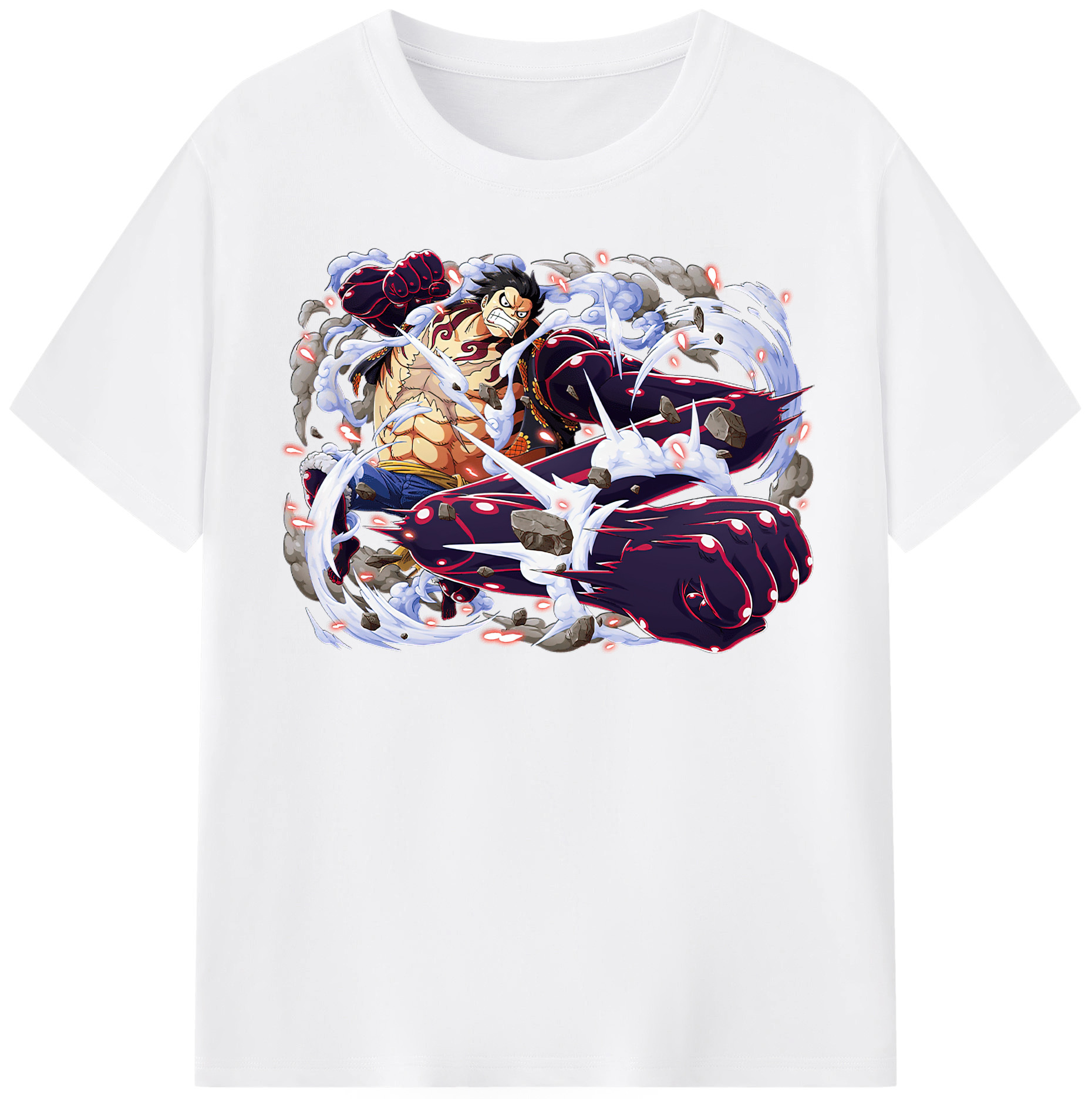 ワンピース モンキー・D・ルフィ ONE PIECE Monkey D. Luffy 綿100％半袖Tシャツ（フロントプリント）