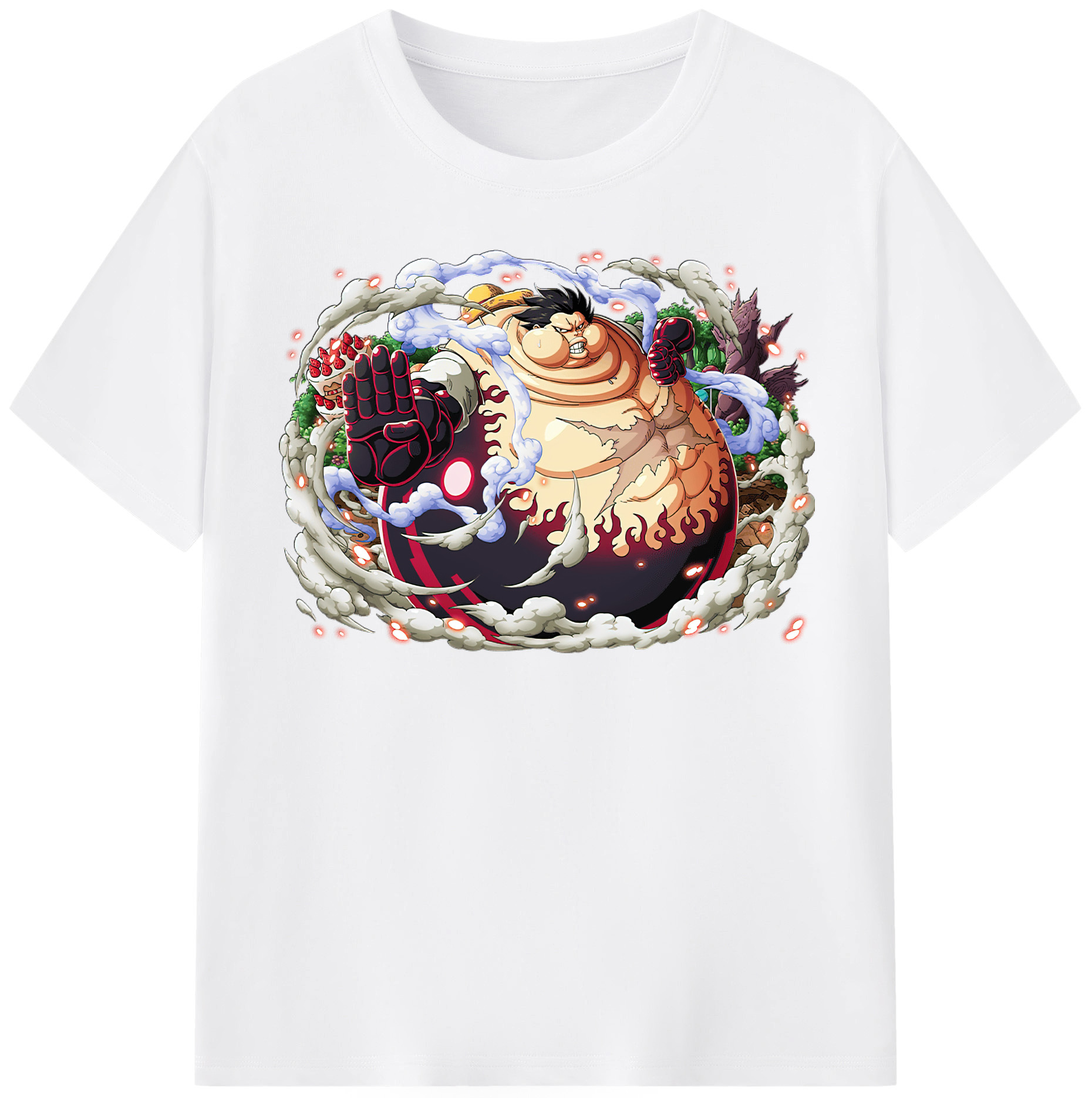 ワンピース モンキー・D・ルフィ ONE PIECE Monkey D. Luffy 綿100％半袖Tシャツ（フロントプリント）