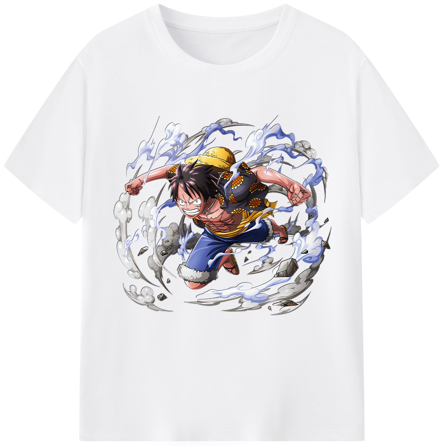 ワンピース モンキー・D・ルフィ ONE PIECE Monkey D. Luffy 綿100％半袖Tシャツ（フロントプリント）