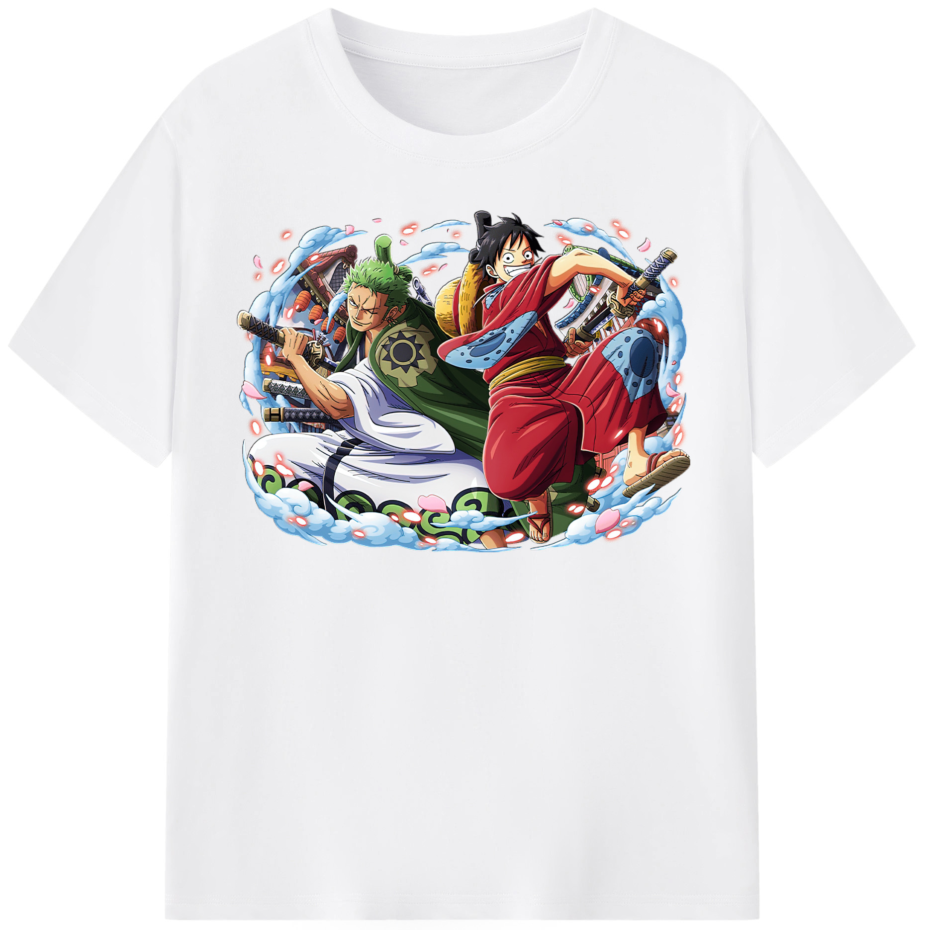 （画像用） ワンピース モンキー・D・ルフィ ONE PIECE Monkey D. Luffy 綿100％半袖Tシャツ（フロントプリント）