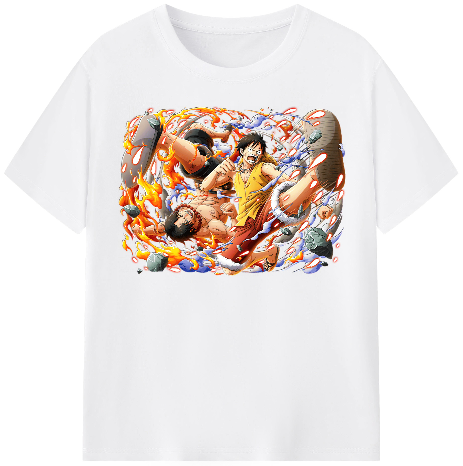 ワンピース モンキー・D・ルフィ ONE PIECE Monkey D. Luffy 綿100％半袖Tシャツ（フロントプリント）