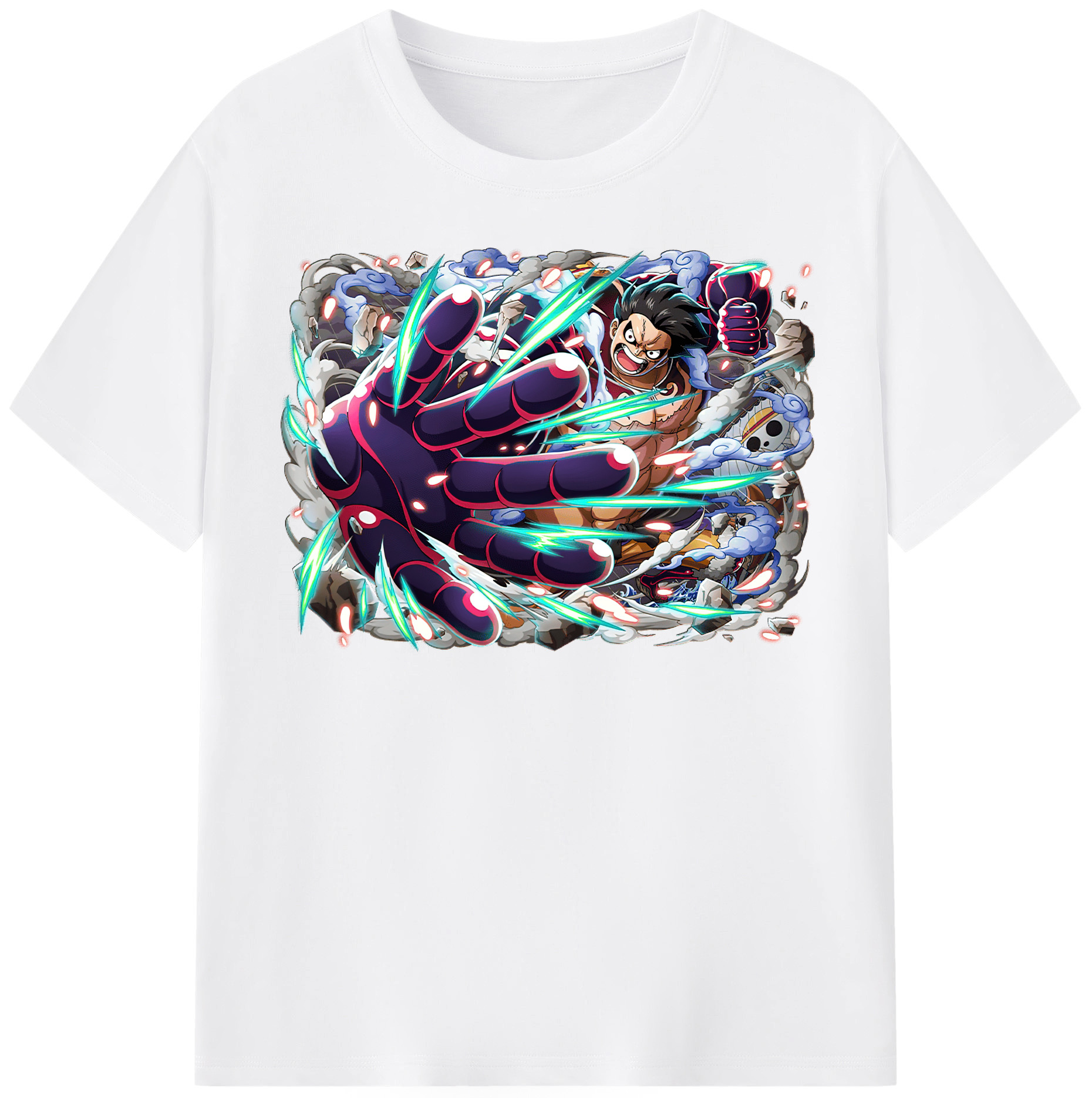 ワンピース モンキー・D・ルフィ ONE PIECE Monkey D. Luffy 綿100％半袖Tシャツ（フロントプリント）