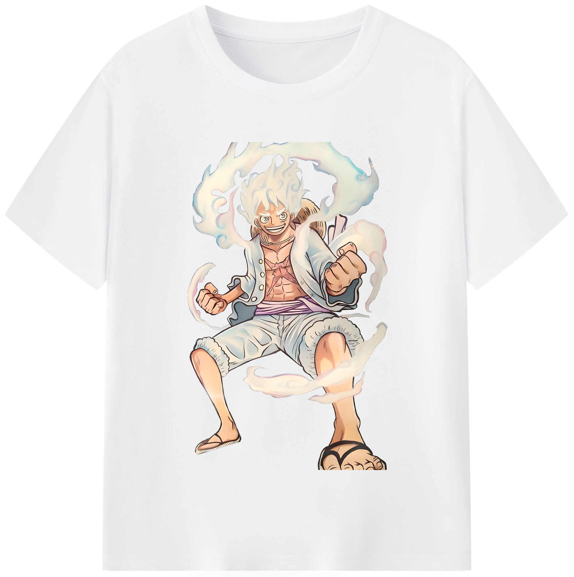 ワンピース モンキー・D・ルフィ ONE PIECE Monkey D. Luffy 綿100％半袖Tシャツ（フロントプリント）