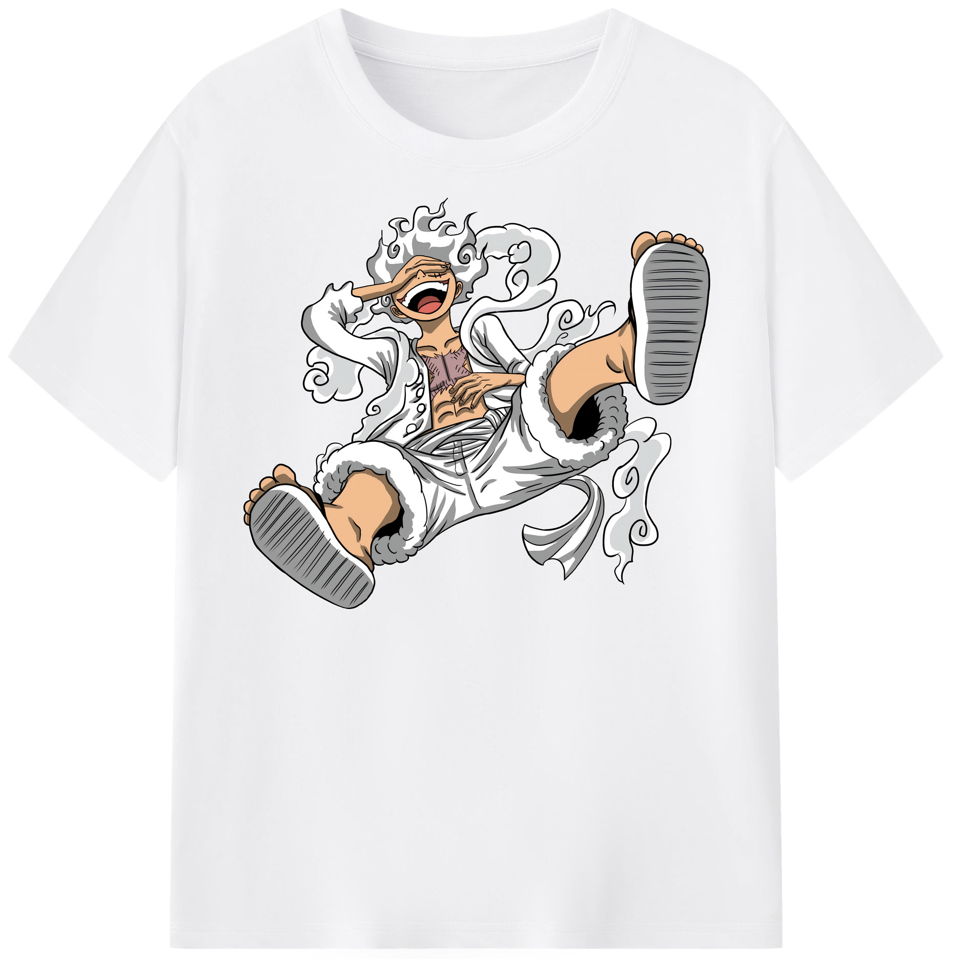 ワンピース モンキー・D・ルフィ ONE PIECE Monkey D. Luffy 綿100％半袖Tシャツ（フロントプリント）