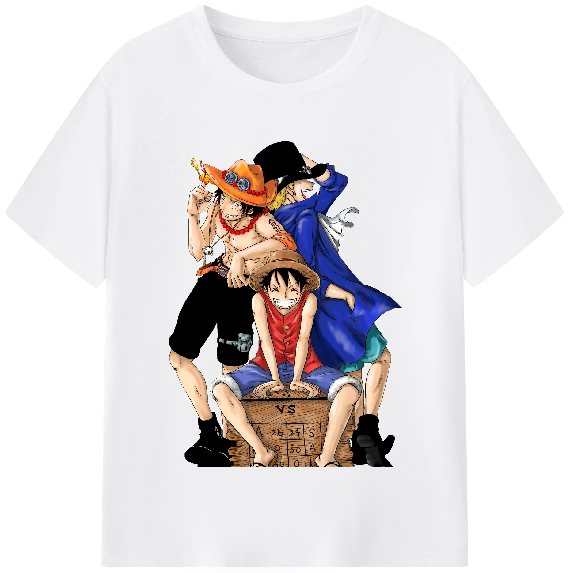 ワンピース モンキー・D・ルフィ ONE PIECE Monkey D. Luffy 綿100％半袖Tシャツ（フロントプリント）