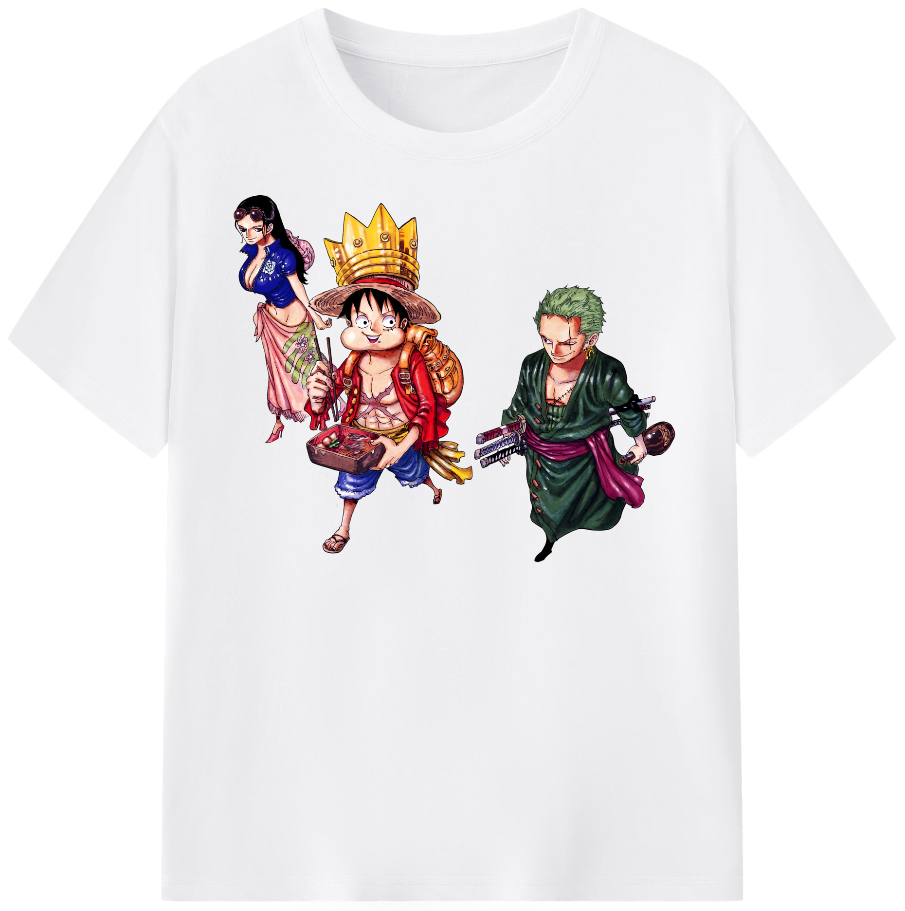 ワンピース モンキー・D・ルフィ ONE PIECE Monkey D. Luffy 綿100％半袖Tシャツ（フロントプリント）