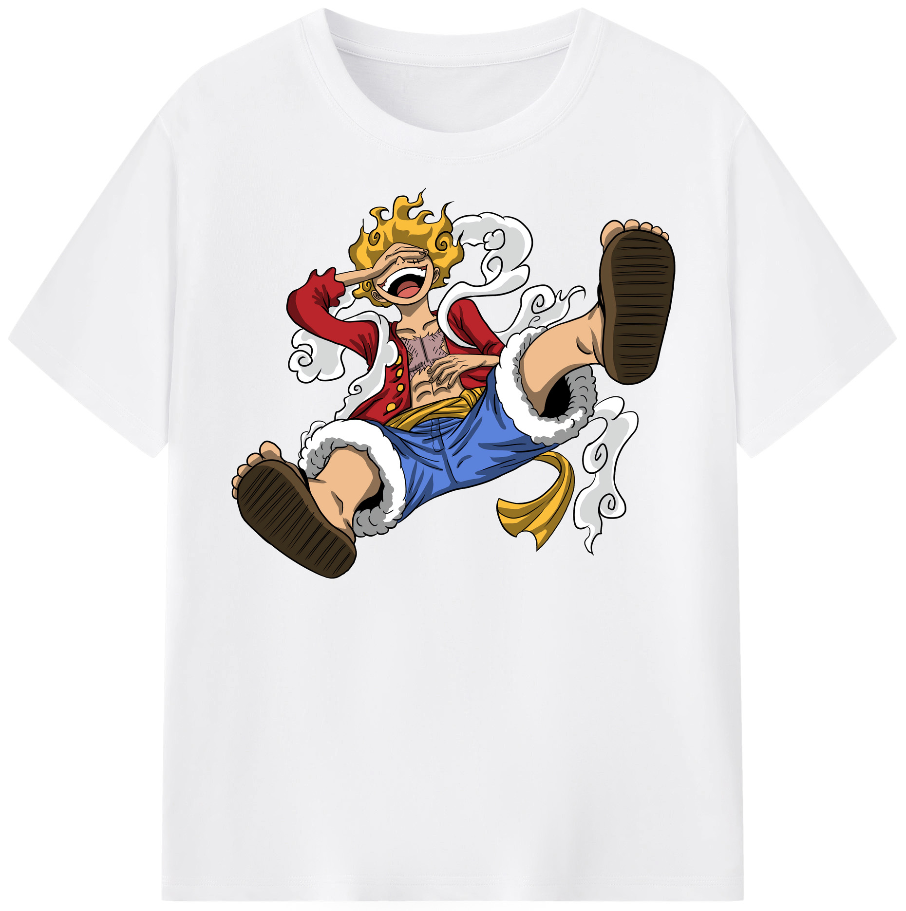 ワンピース モンキー・D・ルフィ ONE PIECE Monkey D. Luffy 綿100％半袖Tシャツ（フロントプリント）