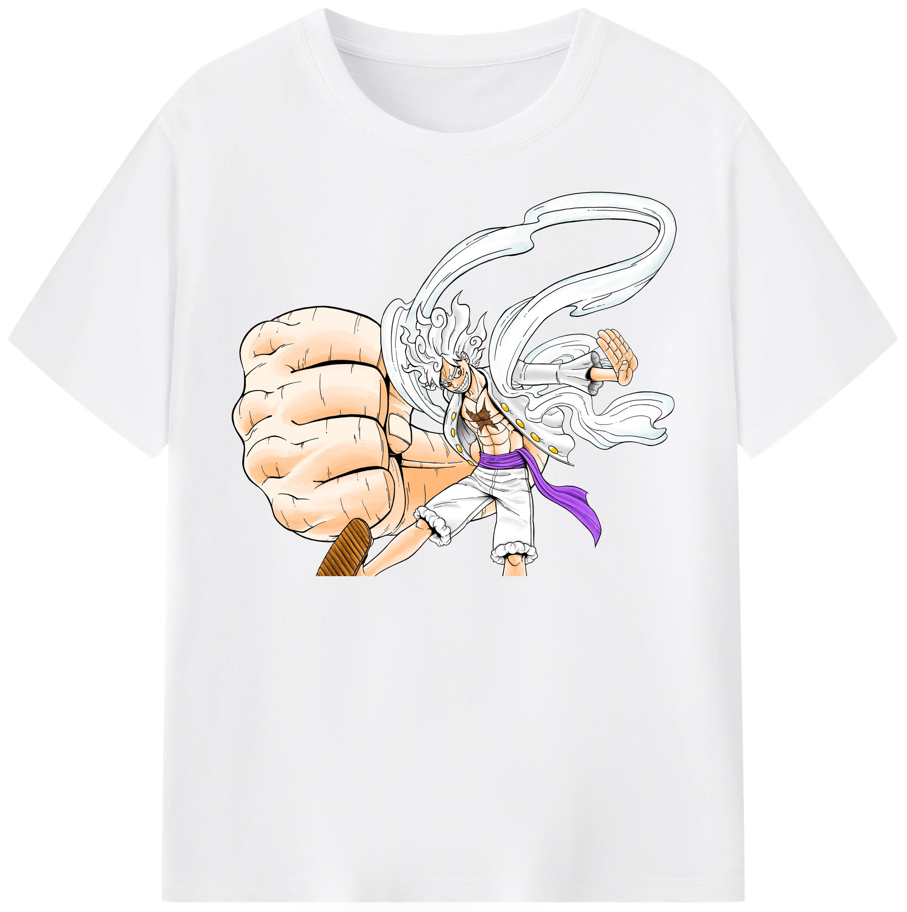 ワンピース モンキー・D・ルフィ ONE PIECE Monkey D. Luffy 綿100％半袖Tシャツ（フロントプリント）