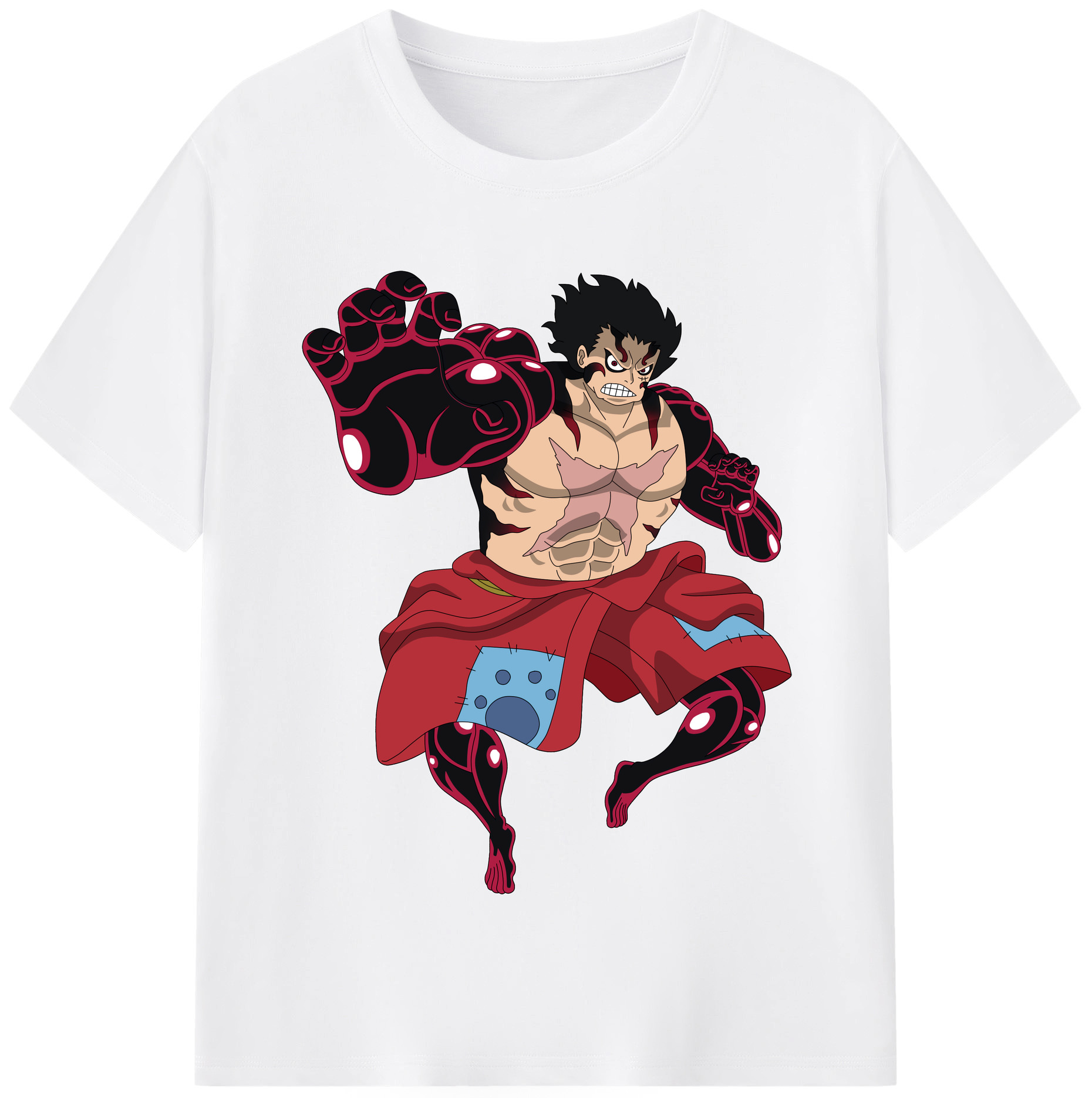 ワンピース モンキー・D・ルフィ ONE PIECE Monkey D. Luffy 綿100％半袖Tシャツ（フロントプリント）