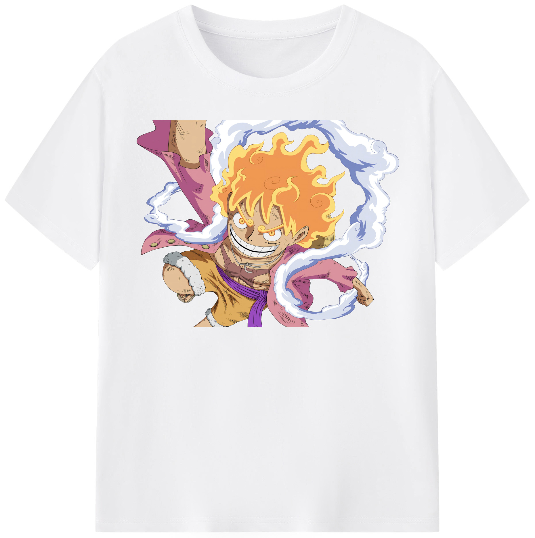ワンピース モンキー・D・ルフィ ONE PIECE Monkey D. Luffy 綿100％半袖Tシャツ（フロントプリント）