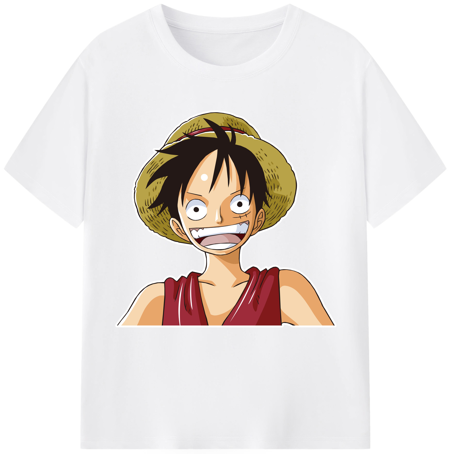 ワンピース モンキー・D・ルフィ ONE PIECE Monkey D. Luffy 綿100％半袖Tシャツ（フロントプリント）