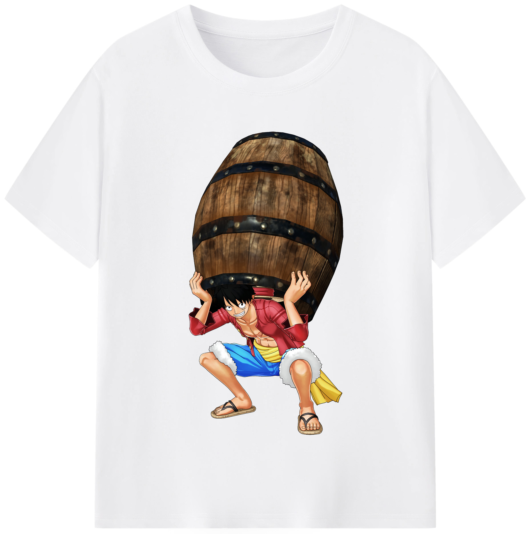ワンピース モンキー・D・ルフィ ONE PIECE Monkey D. Luffy 綿100％半袖Tシャツ（フロントプリント）