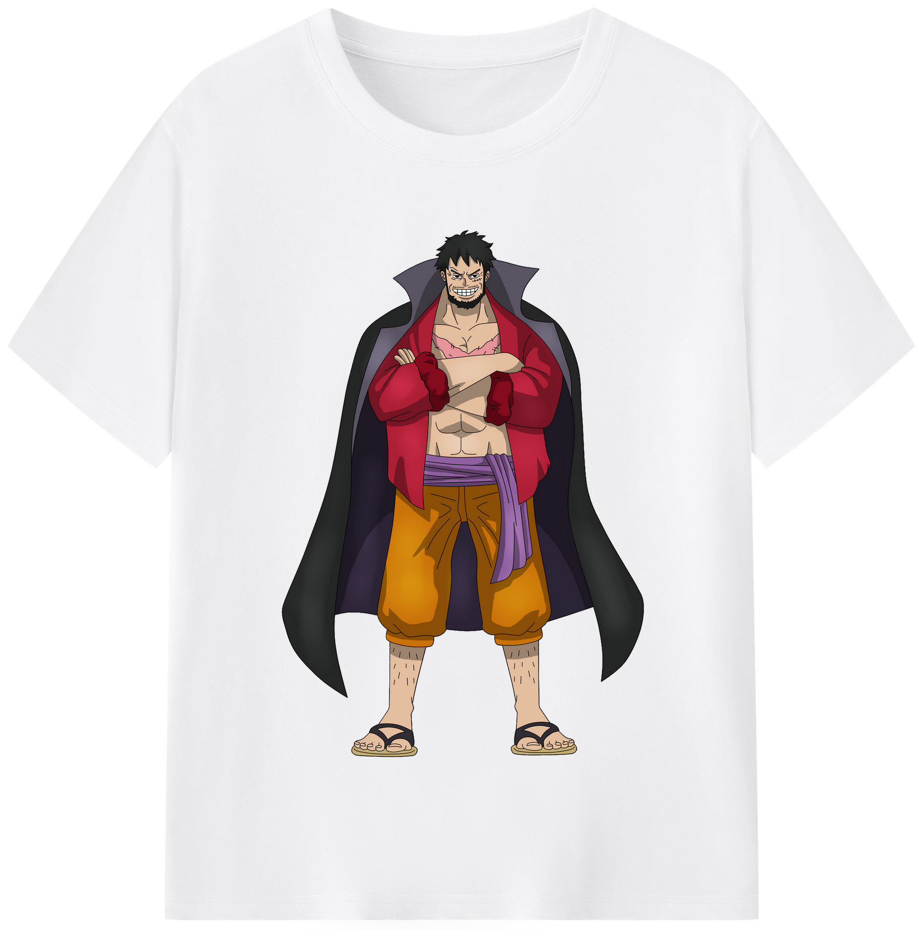 ワンピース モンキー・D・ルフィ ONE PIECE Monkey D. Luffy 綿100％半袖Tシャツ（フロントプリント）