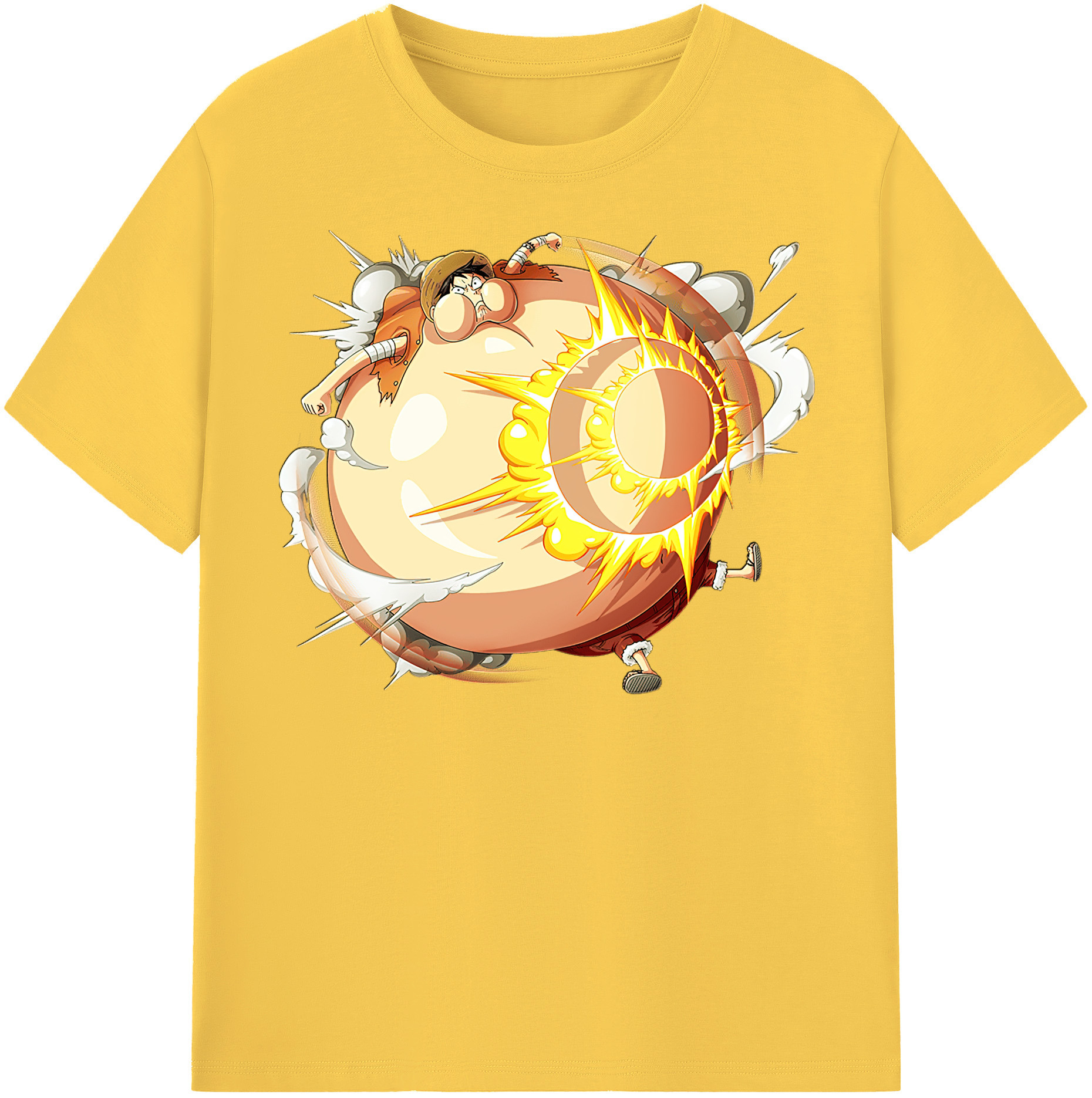 ワンピース モンキー・D・ルフィ ONE PIECE Monkey D. Luffy 綿100％半袖Tシャツ（フロントプリント）