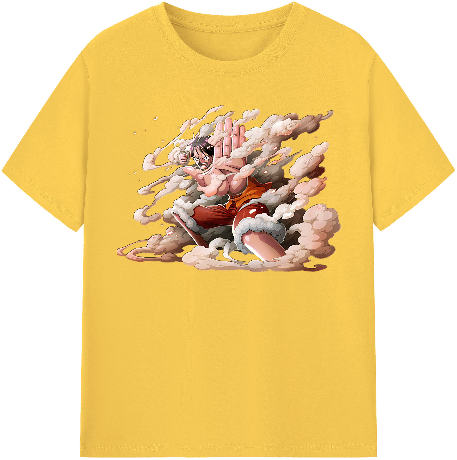 ワンピース モンキー・D・ルフィ ONE PIECE Monkey D. Luffy 綿100％半袖Tシャツ（フロントプリント）