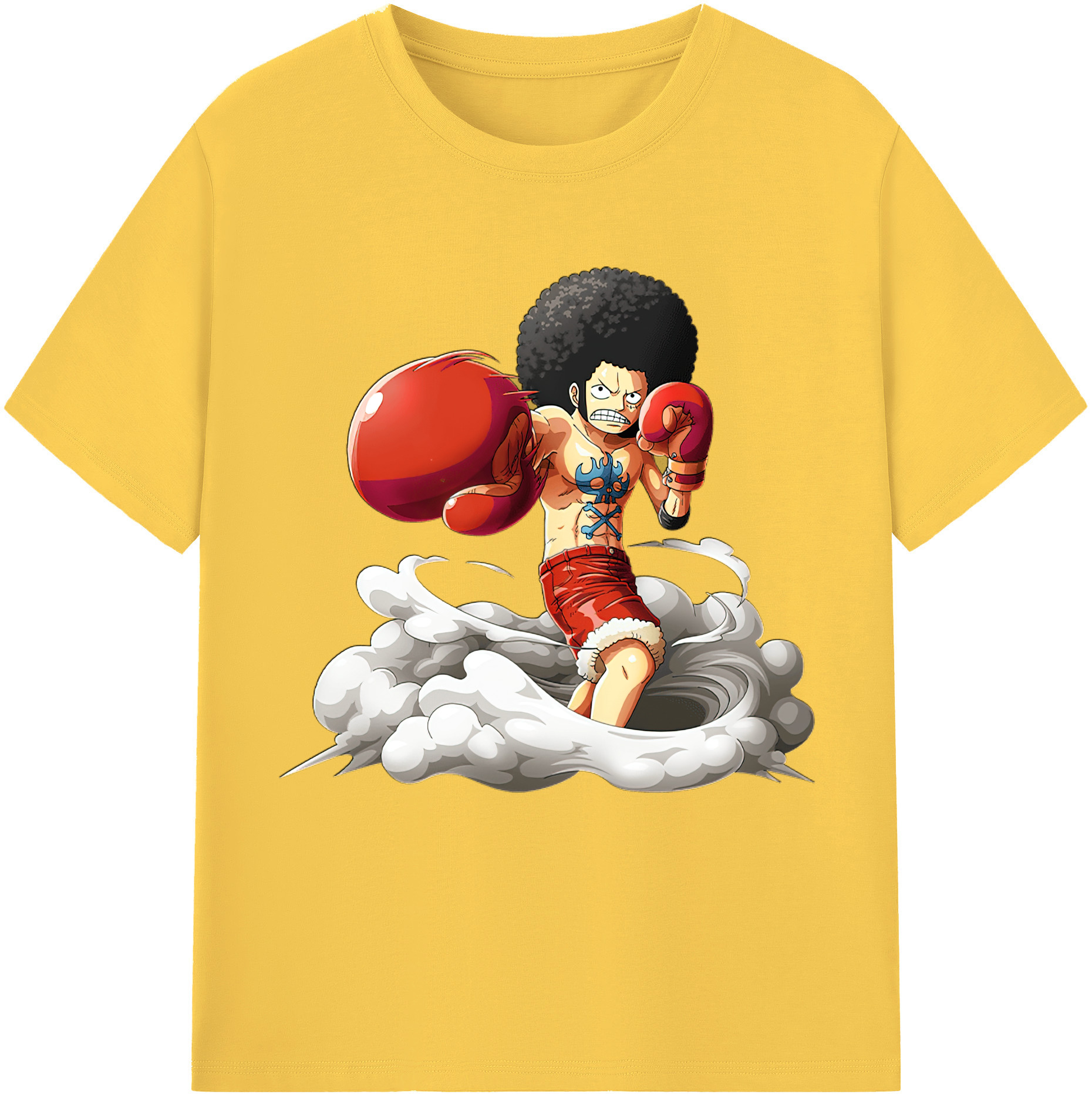 ワンピース モンキー・D・ルフィ ONE PIECE Monkey D. Luffy 綿100％半袖Tシャツ（フロントプリント）