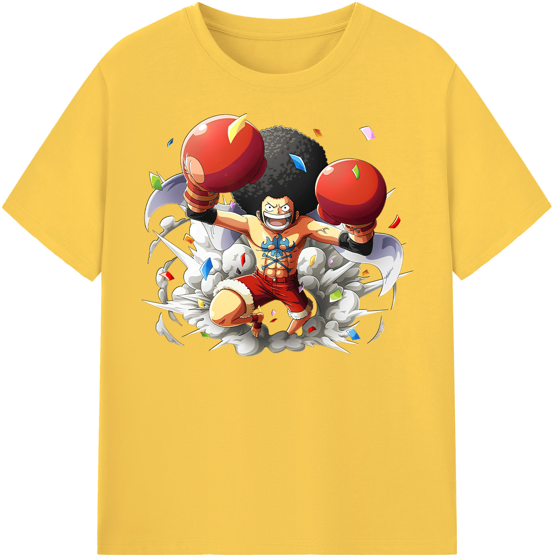 ワンピース モンキー・D・ルフィ ONE PIECE Monkey D. Luffy 綿100％半袖Tシャツ（フロントプリント）