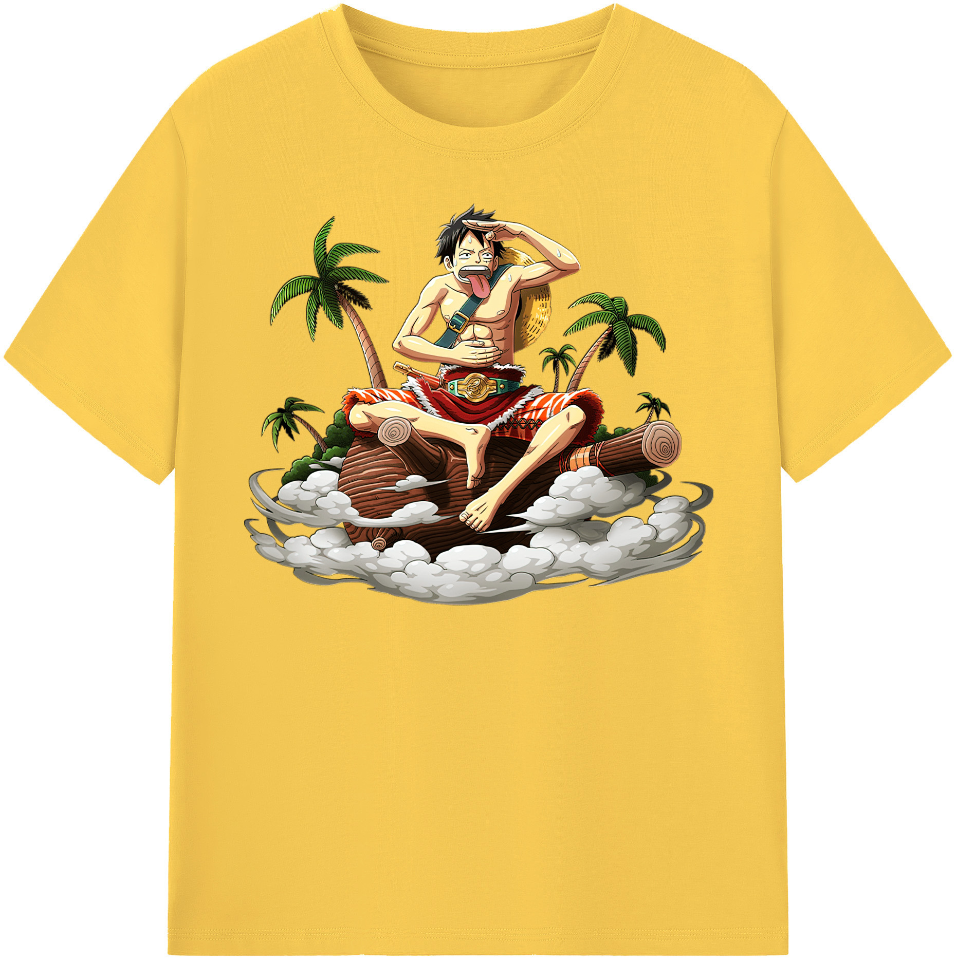 ワンピース モンキー・D・ルフィ ONE PIECE Monkey D. Luffy 綿100％半袖Tシャツ（フロントプリント）