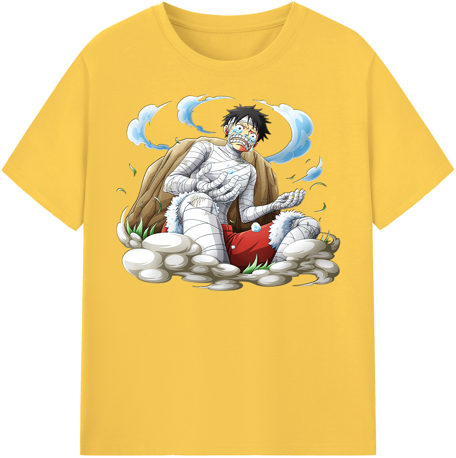 ワンピース モンキー・D・ルフィ ONE PIECE Monkey D. Luffy 綿100％半袖Tシャツ（フロントプリント）