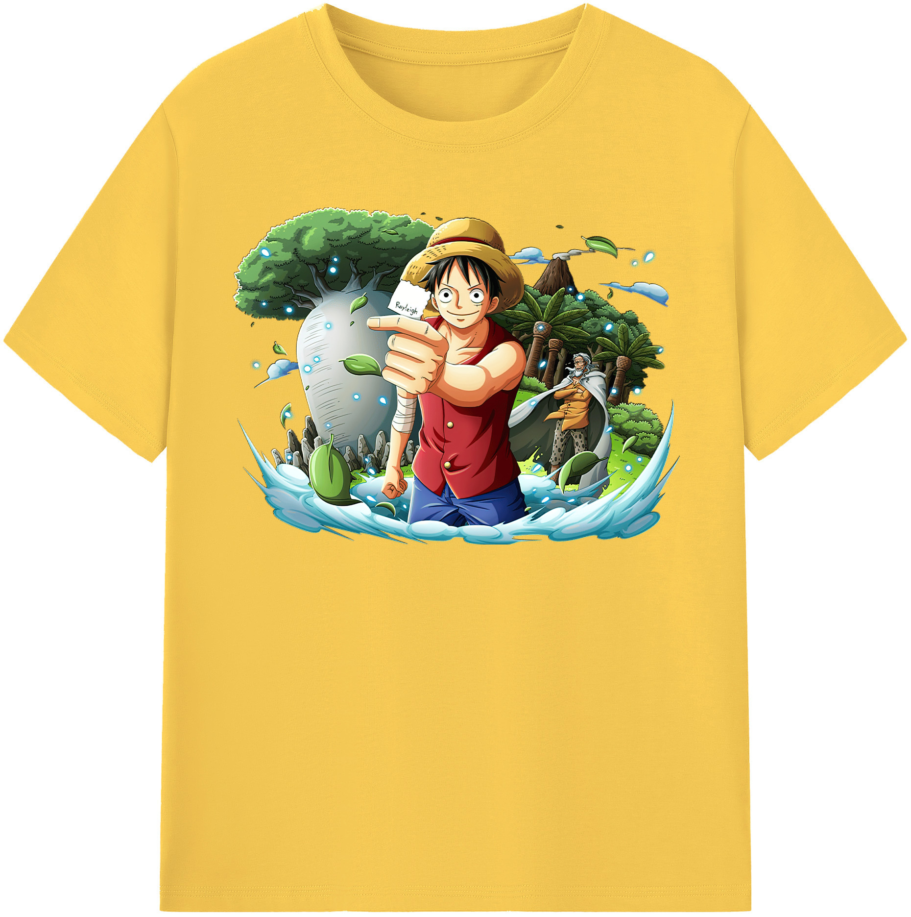 ワンピース モンキー・D・ルフィ ONE PIECE Monkey D. Luffy 綿100％半袖Tシャツ（フロントプリント）