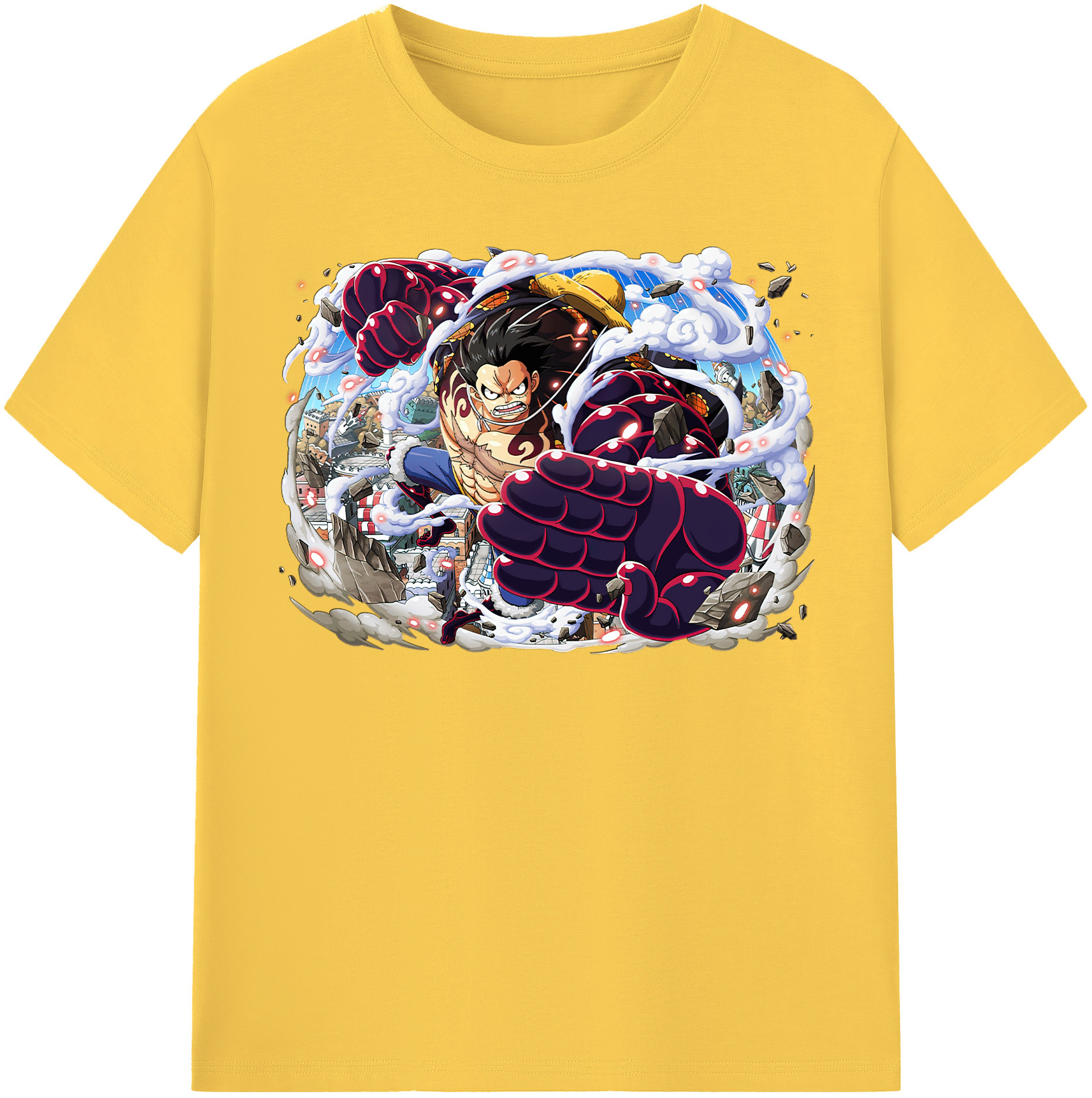 ワンピース モンキー・D・ルフィ ONE PIECE Monkey D. Luffy 綿100％半袖Tシャツ（フロントプリント）