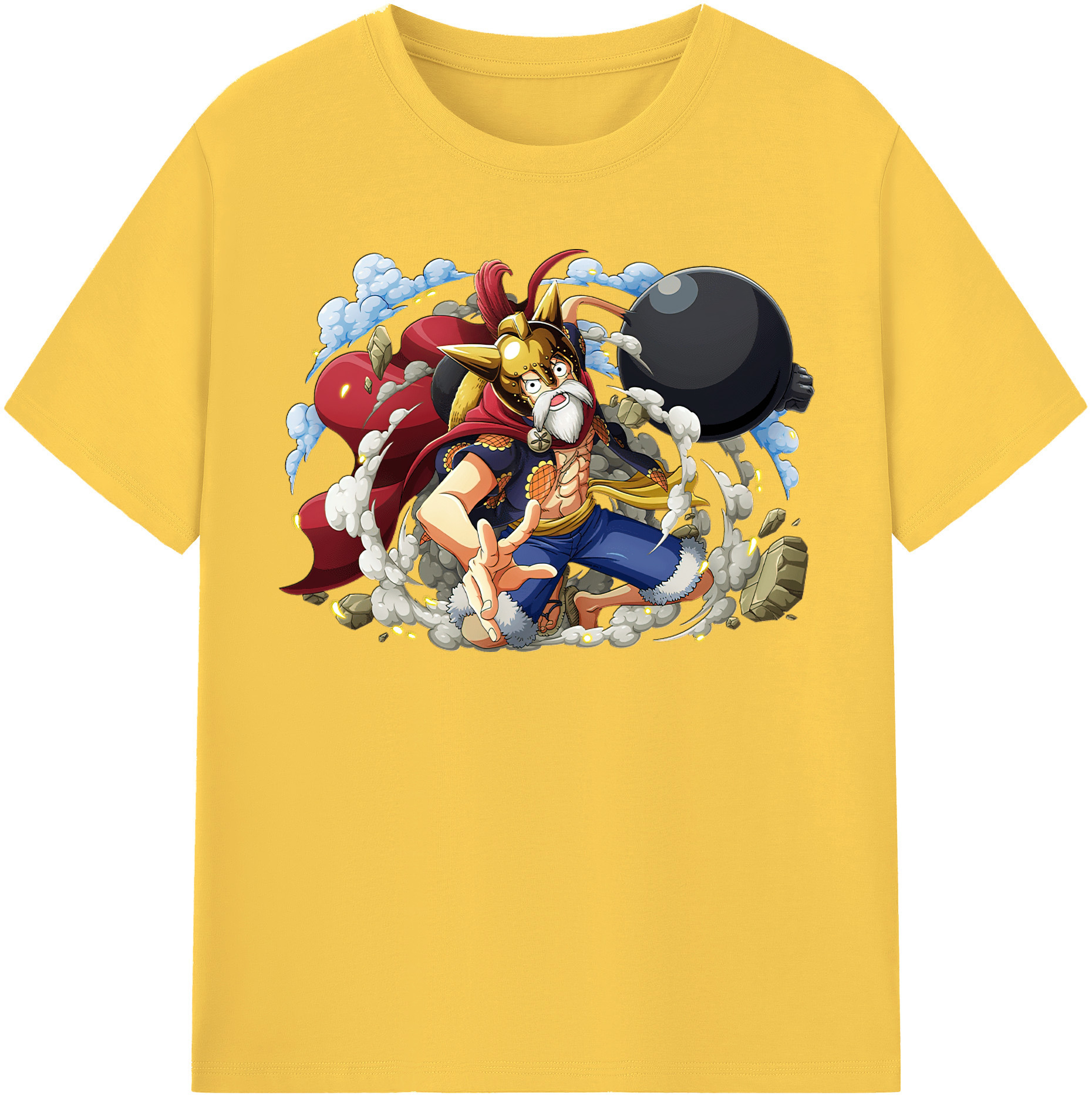 ワンピース モンキー・D・ルフィ ONE PIECE Monkey D. Luffy 綿100％半袖Tシャツ（フロントプリント）