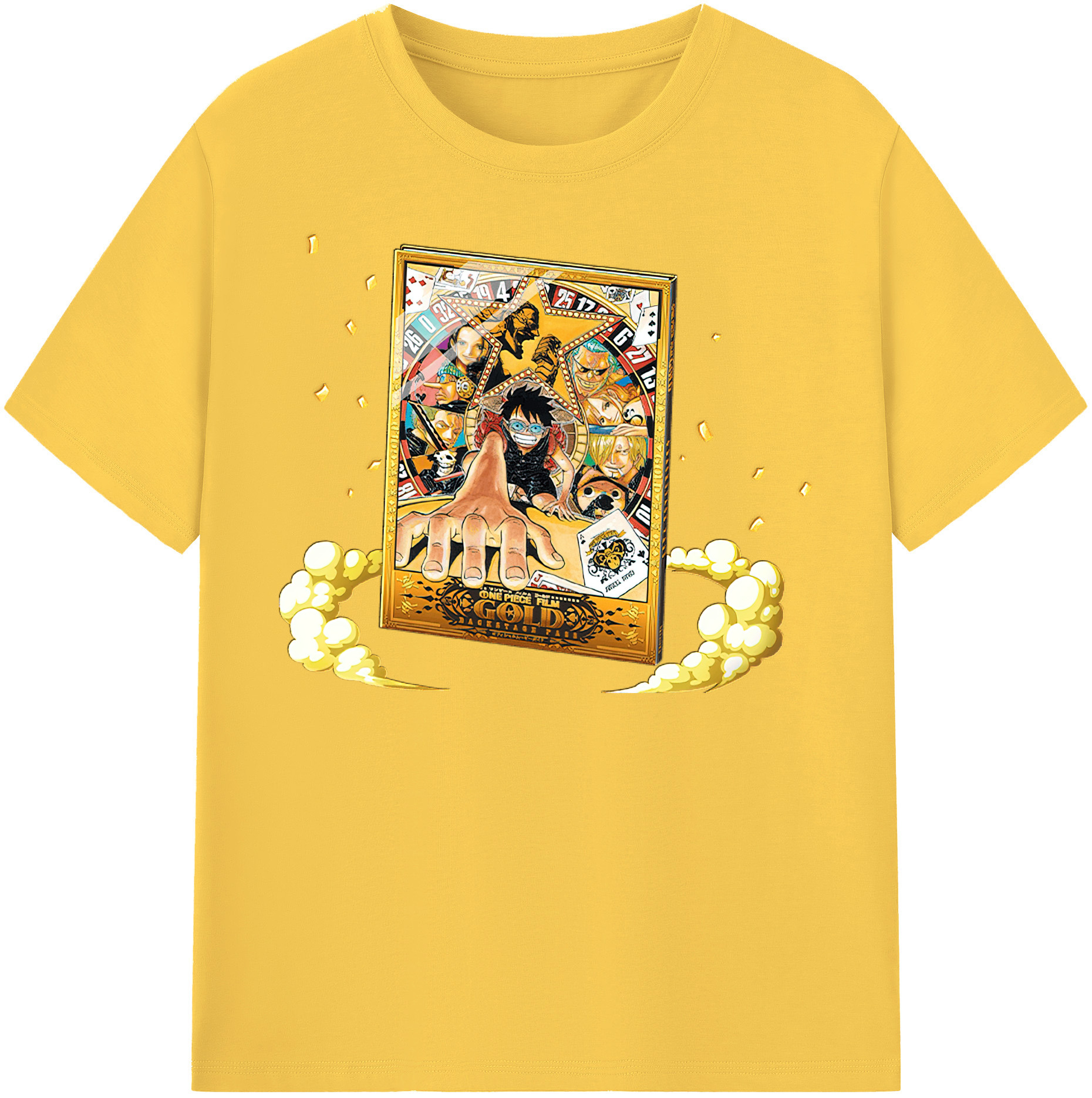 ワンピース モンキー・D・ルフィ ONE PIECE Monkey D. Luffy 綿100％半袖Tシャツ（フロントプリント）