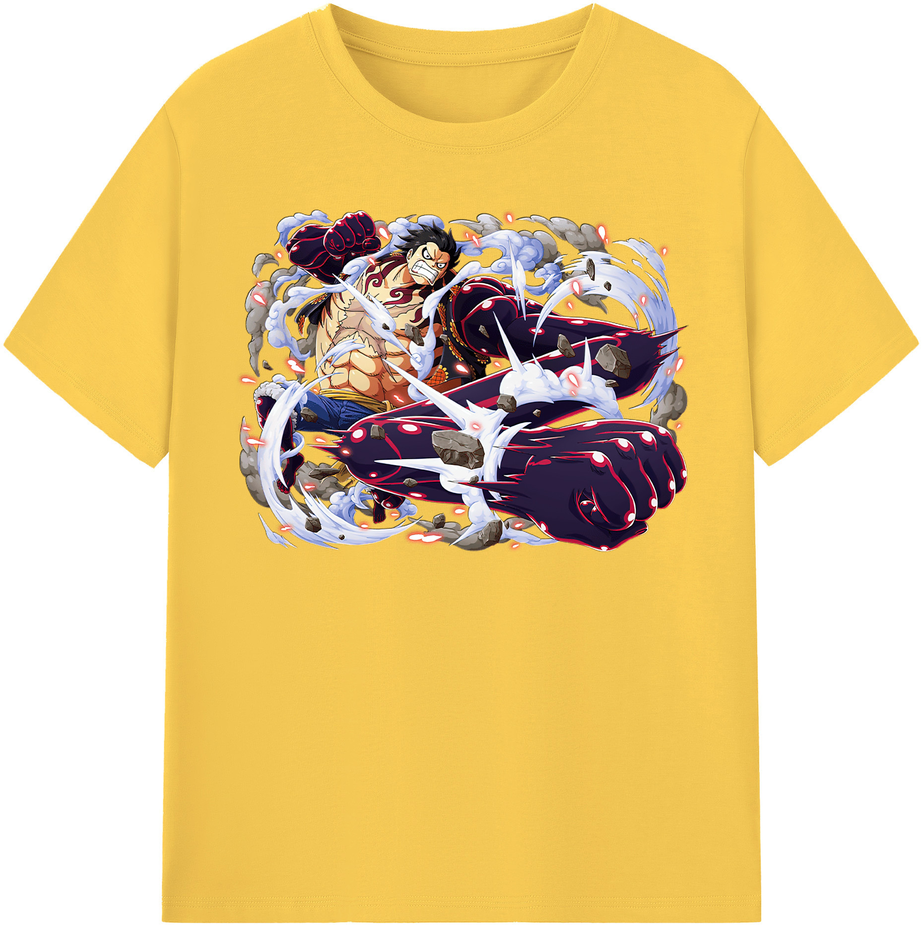 ワンピース モンキー・D・ルフィ ONE PIECE Monkey D. Luffy 綿100％半袖Tシャツ（フロントプリント）