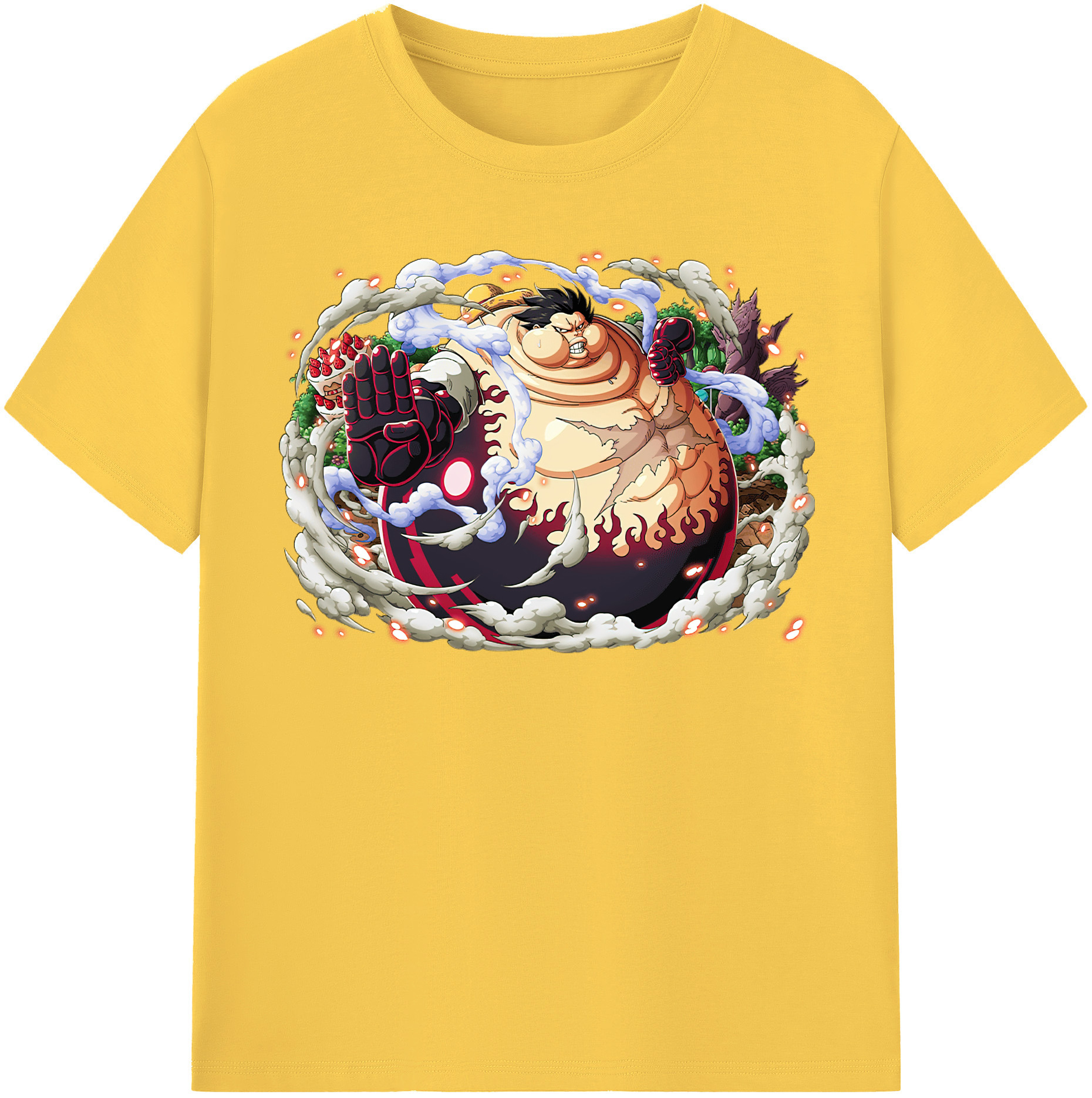 ワンピース モンキー・D・ルフィ ONE PIECE Monkey D. Luffy 綿100％半袖Tシャツ（フロントプリント）