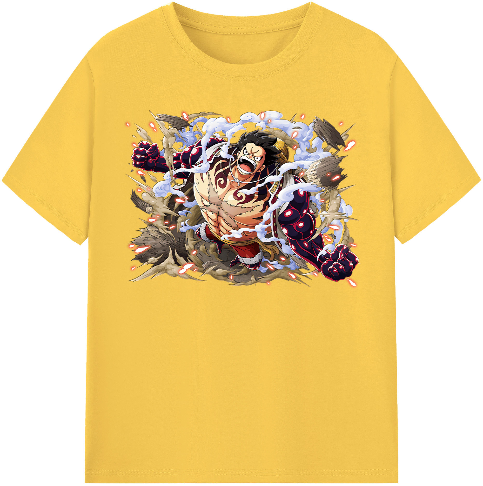 ワンピース モンキー・D・ルフィ ONE PIECE Monkey D. Luffy 綿100％半袖Tシャツ（フロントプリント）