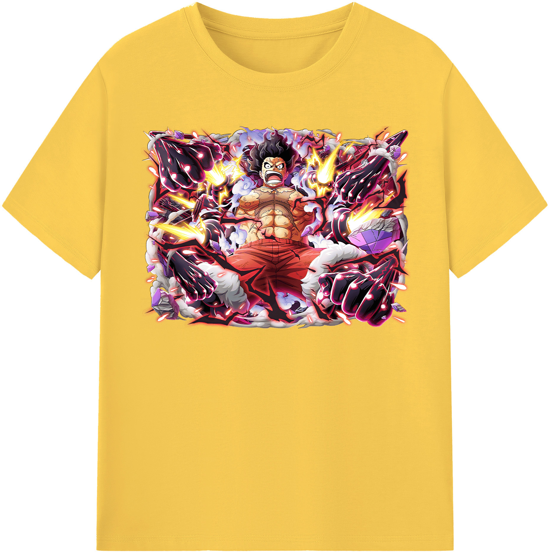 ワンピース モンキー・D・ルフィ ONE PIECE Monkey D. Luffy 綿100％半袖Tシャツ（フロントプリント）