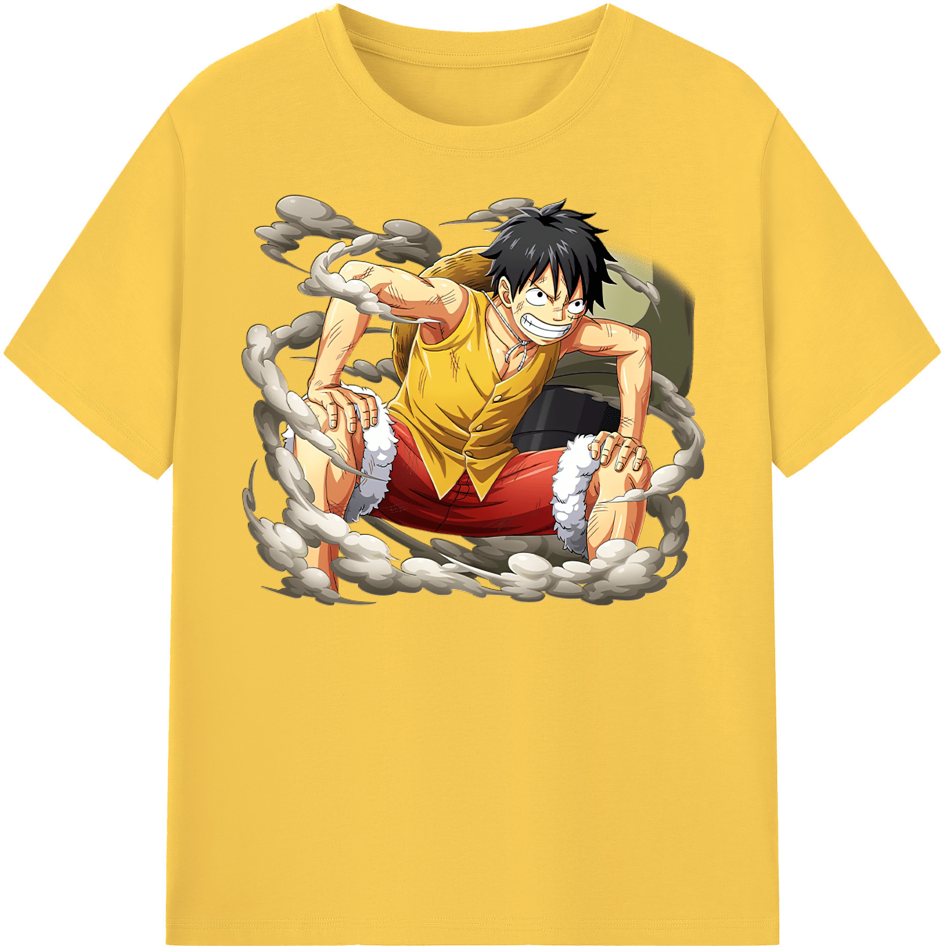 ワンピース モンキー・D・ルフィ ONE PIECE Monkey D. Luffy 綿100％半袖Tシャツ（フロントプリント）