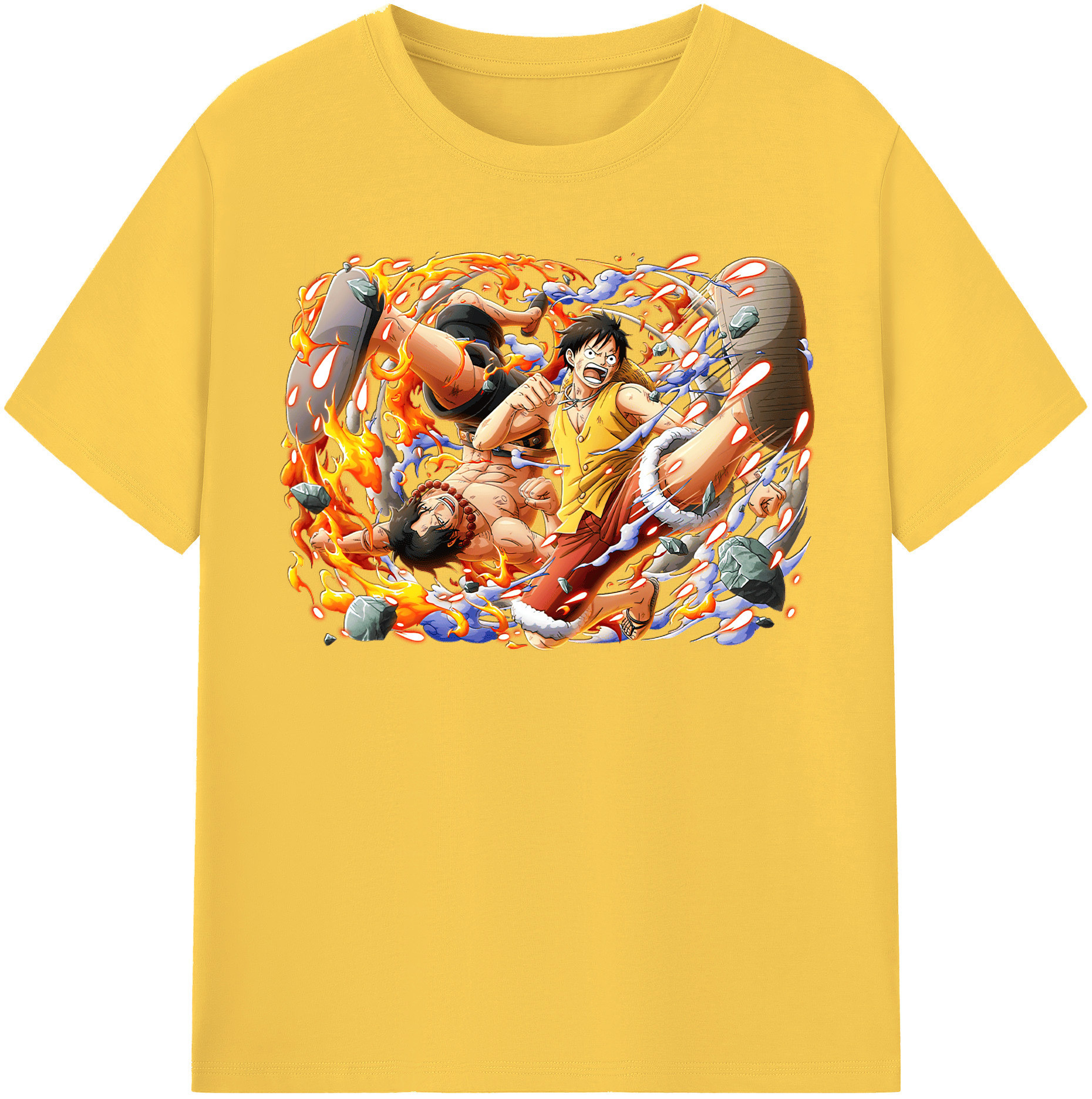 ワンピース モンキー・D・ルフィ ONE PIECE Monkey D. Luffy 綿100％半袖Tシャツ（フロントプリント）