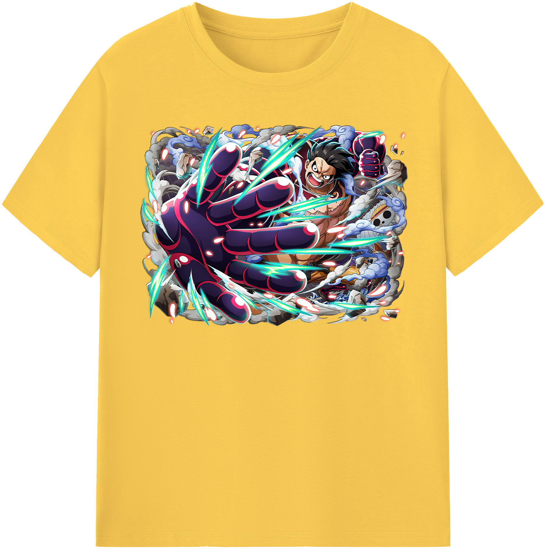 ワンピース モンキー・D・ルフィ ONE PIECE Monkey D. Luffy 綿100％半袖Tシャツ（フロントプリント）