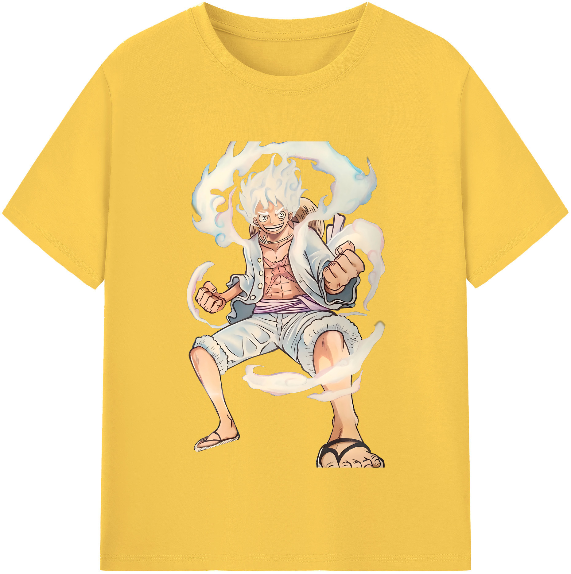 ワンピース モンキー・D・ルフィ ONE PIECE Monkey D. Luffy 綿100％半袖Tシャツ（フロントプリント）