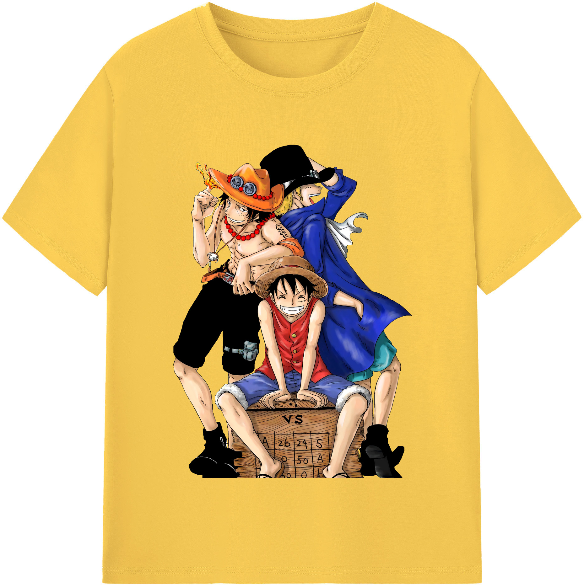 ワンピース モンキー・D・ルフィ ONE PIECE Monkey D. Luffy 綿100％半袖Tシャツ（フロントプリント）
