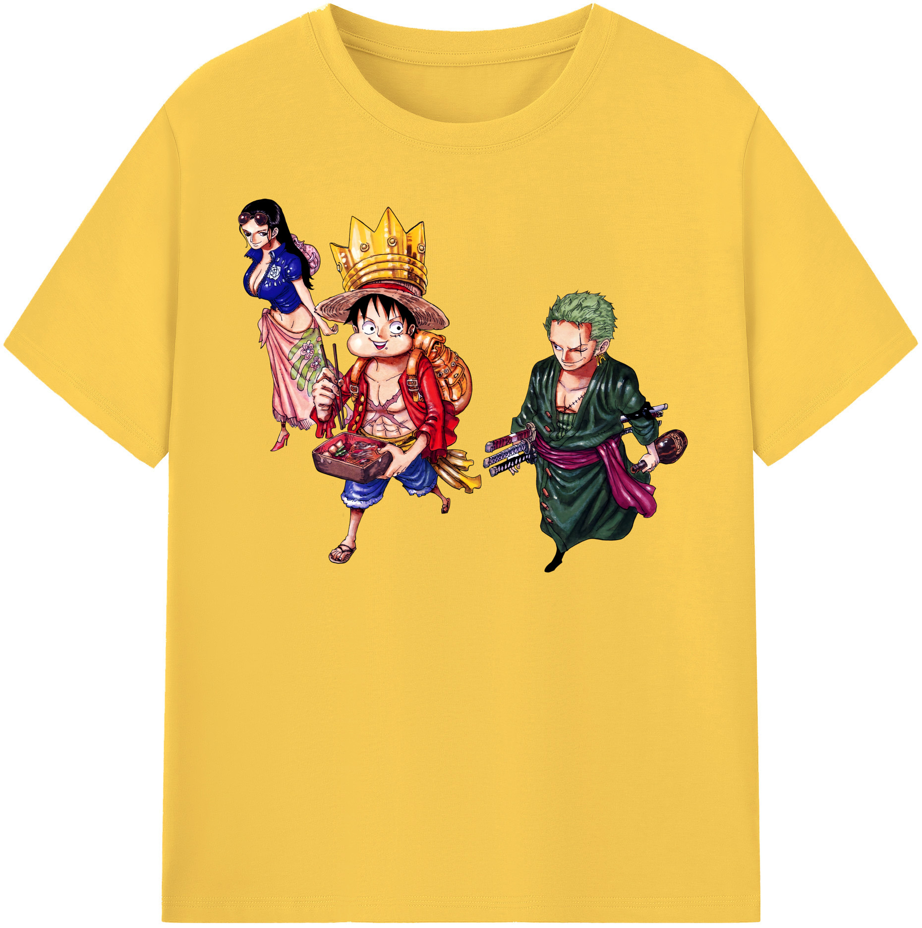 ワンピース モンキー・D・ルフィ ONE PIECE Monkey D. Luffy 綿100％半袖Tシャツ（フロントプリント）