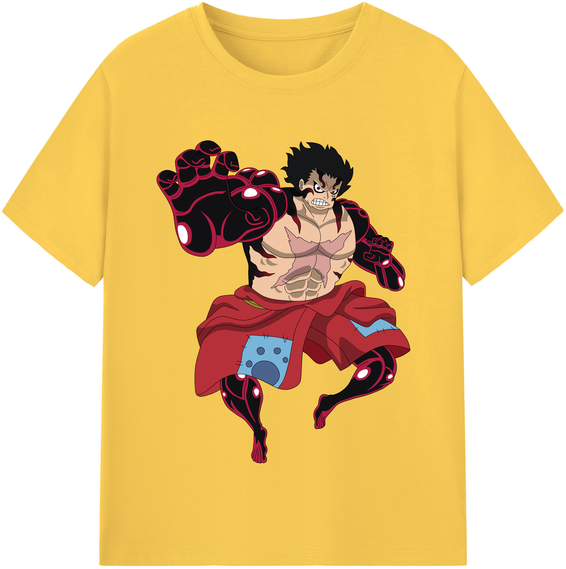 ワンピース モンキー・D・ルフィ ONE PIECE Monkey D. Luffy 綿100％半袖Tシャツ（フロントプリント）