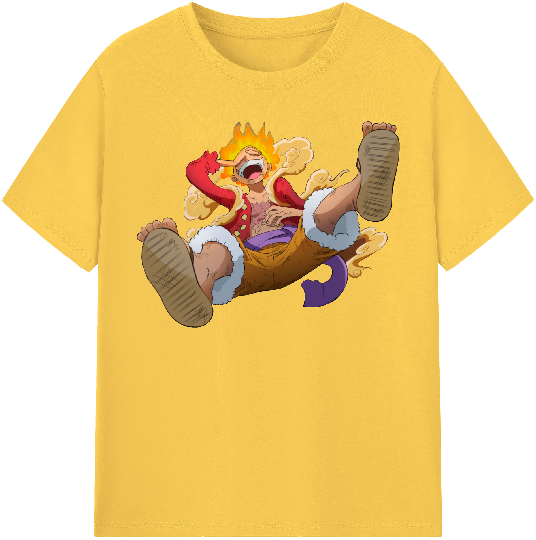 ワンピース モンキー・D・ルフィ ONE PIECE Monkey D. Luffy 綿100％半袖Tシャツ（フロントプリント）