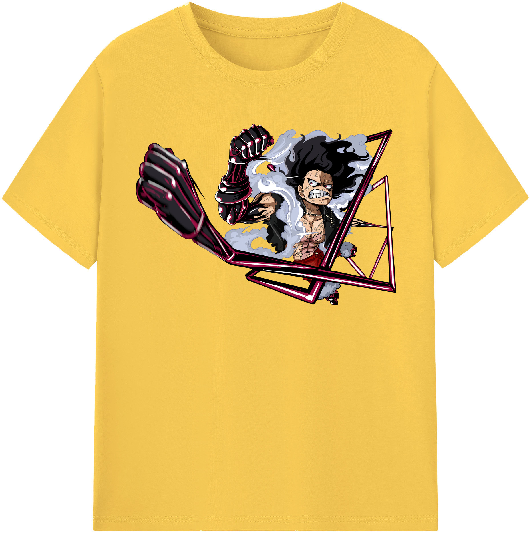 ワンピース モンキー・D・ルフィ ONE PIECE Monkey D. Luffy 綿100％半袖Tシャツ（フロントプリント）