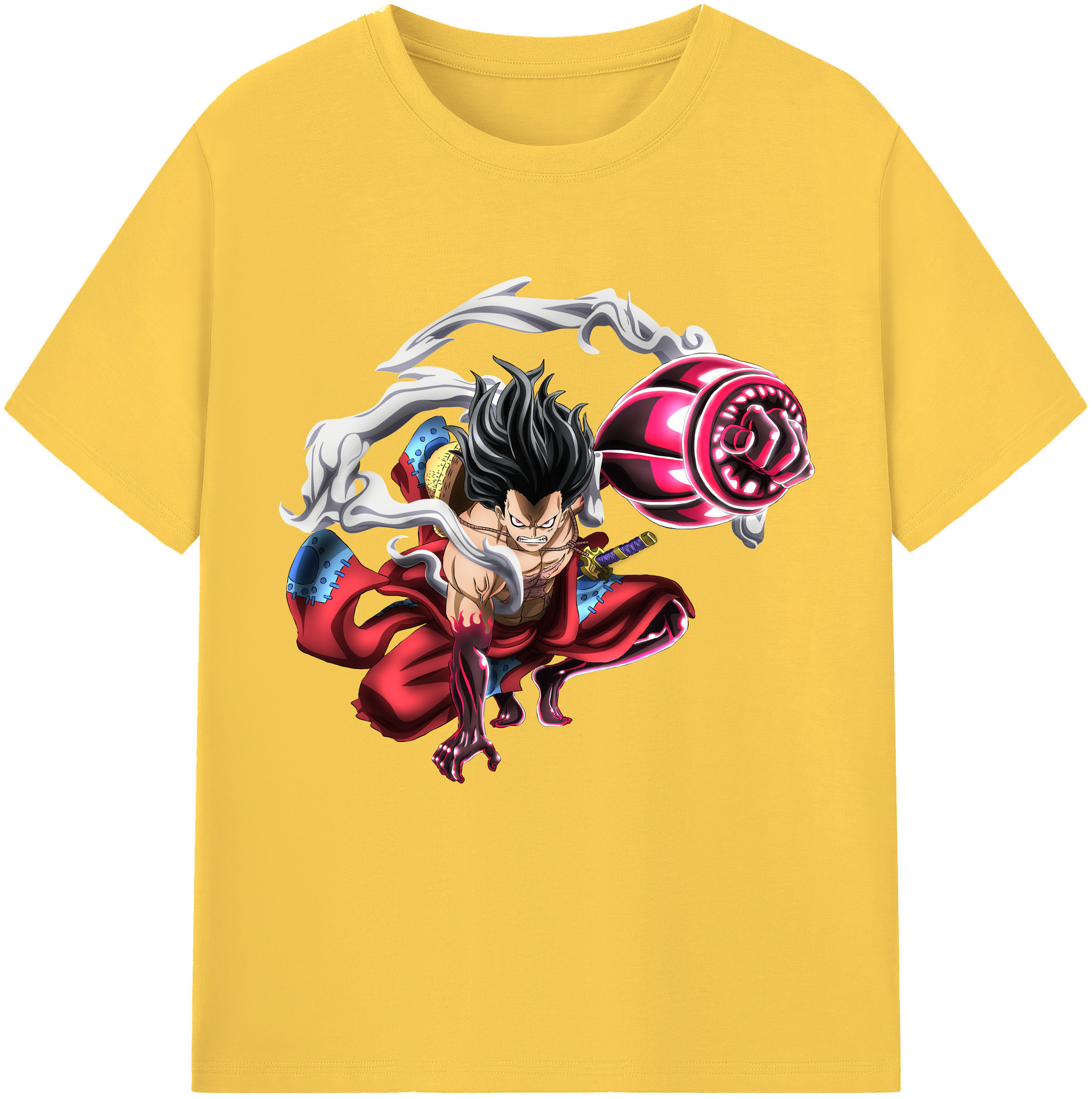 ワンピース モンキー・D・ルフィ ONE PIECE Monkey D. Luffy 綿100％半袖Tシャツ（フロントプリント）